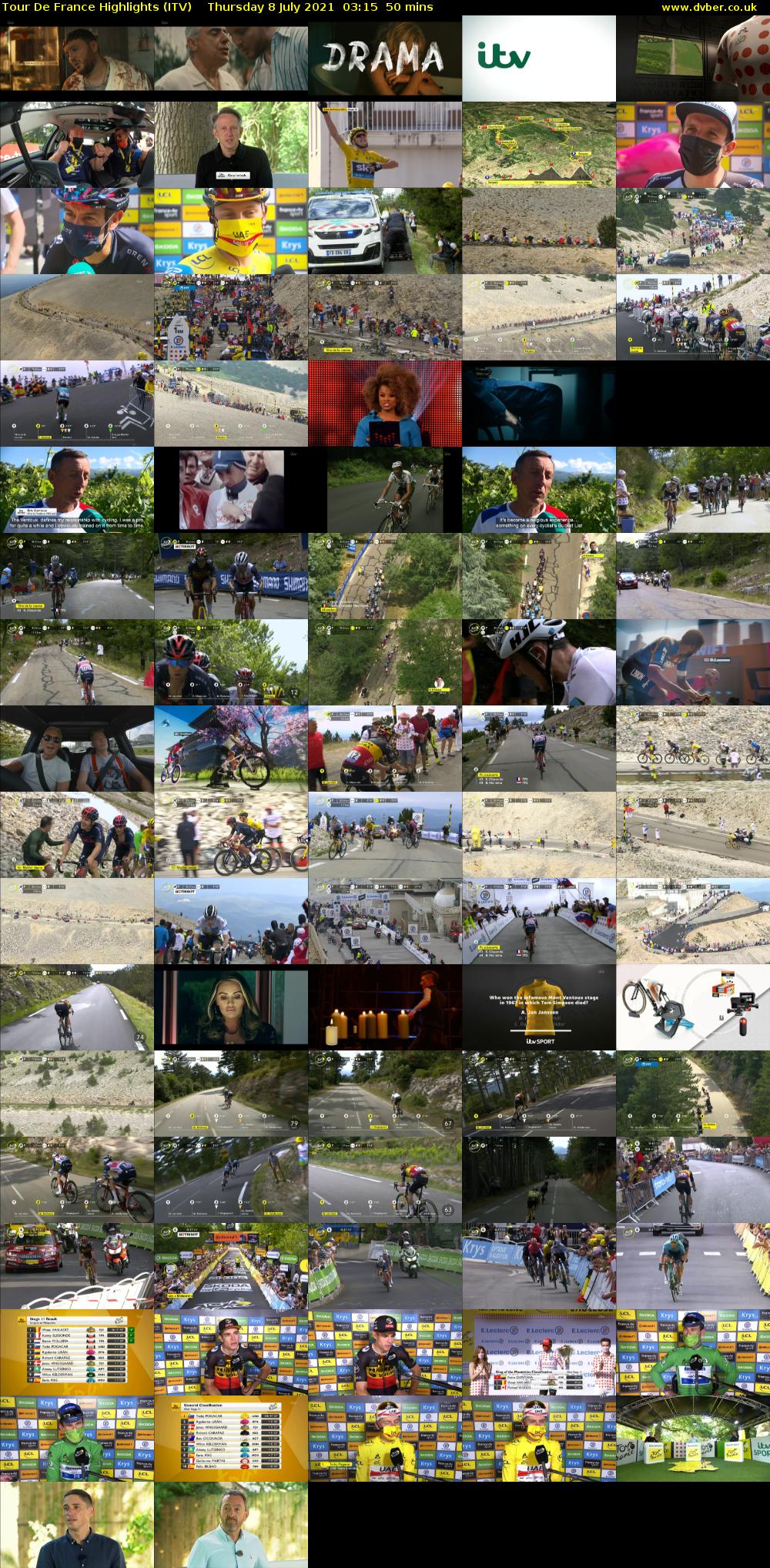 Tour De France Highlights (ITV) Thursday 8 July 2021 03:15 - 04:05