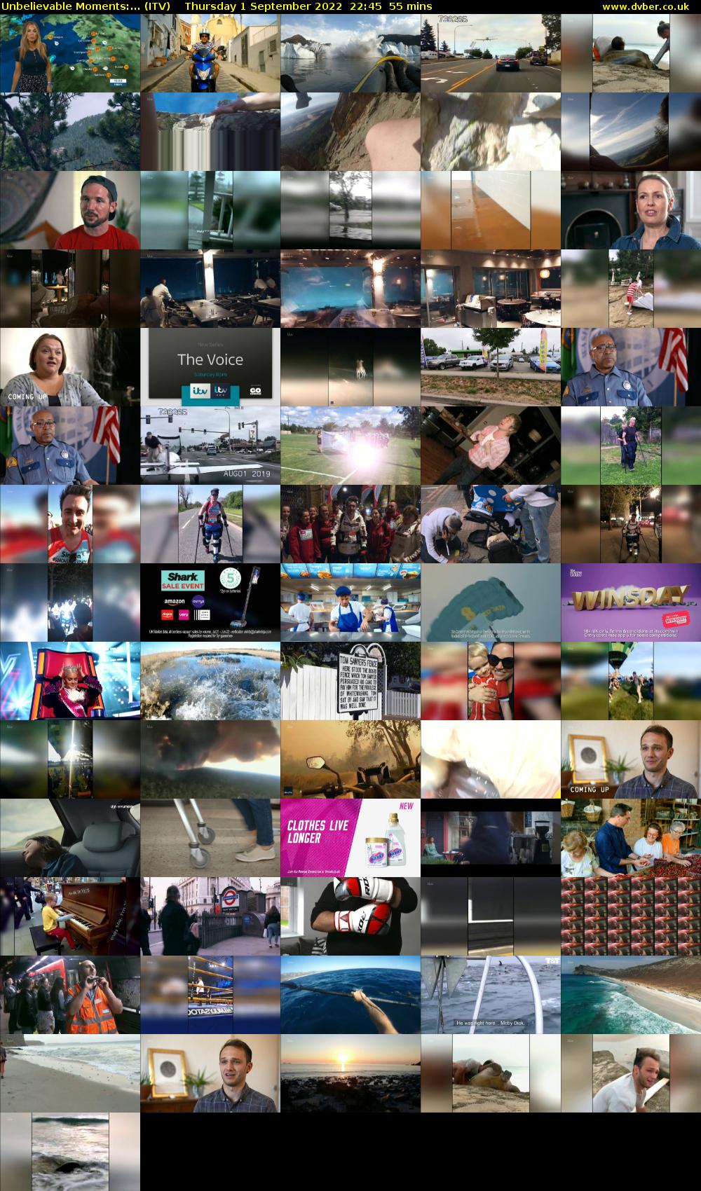 Unbelievable Moments:... (ITV) Thursday 1 September 2022 22:45 - 23:40