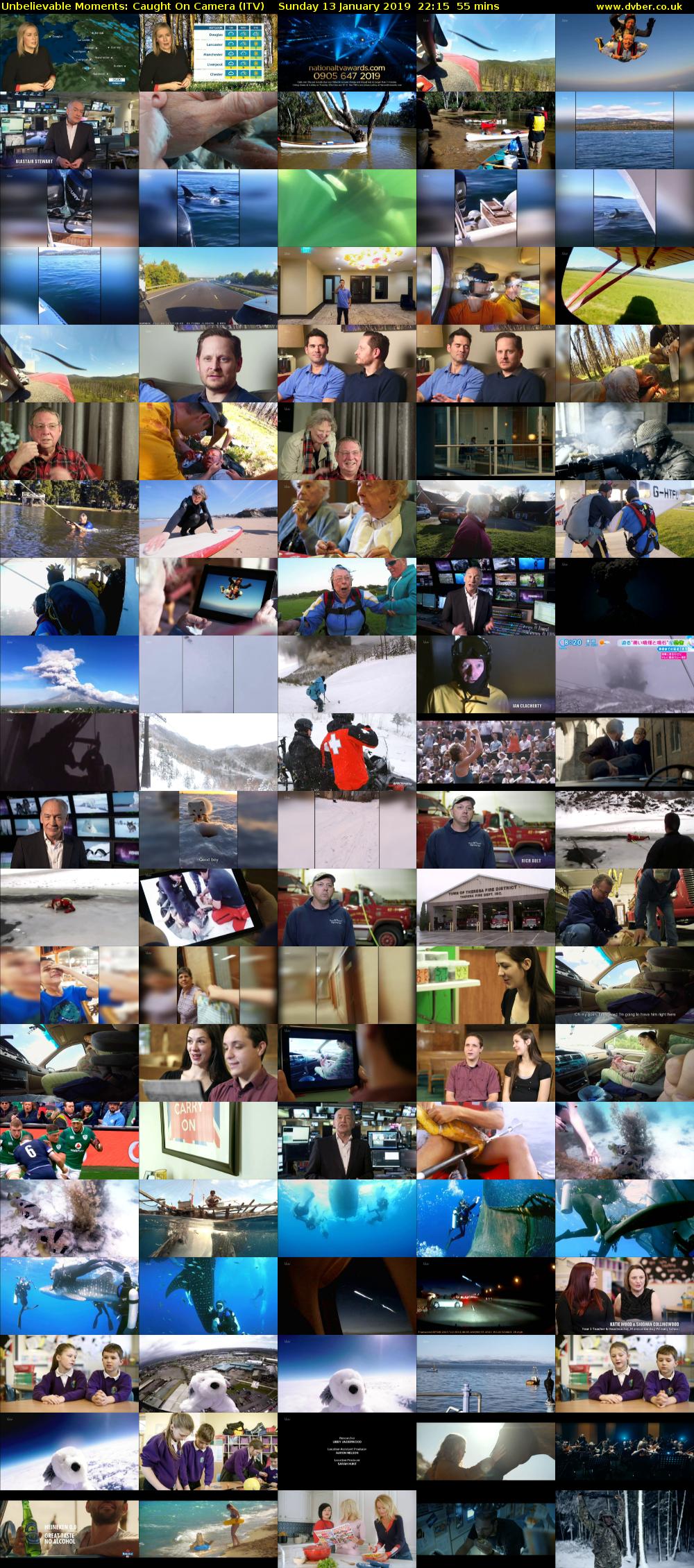 Unbelievable Moments: Caught On Camera (ITV) Sunday 13 January 2019 22:15 - 23:10