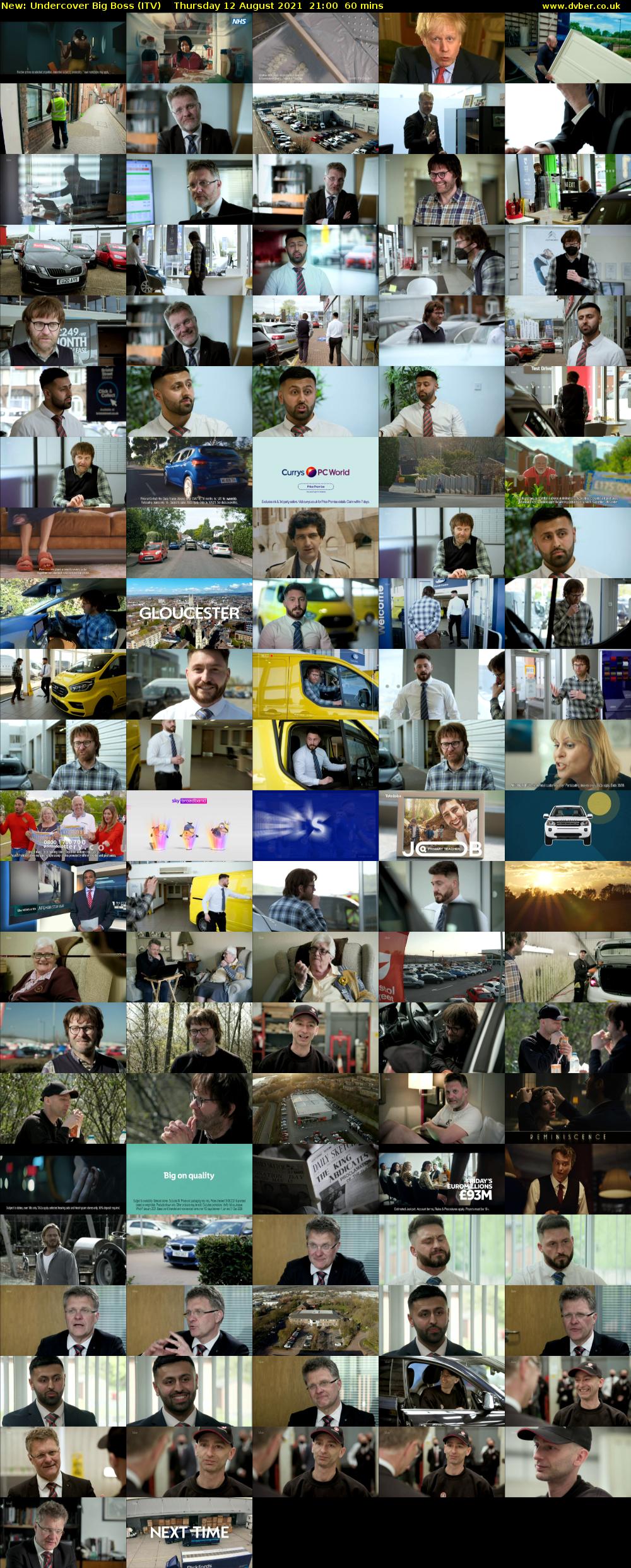 Undercover Big Boss (ITV) Thursday 12 August 2021 21:00 - 22:00