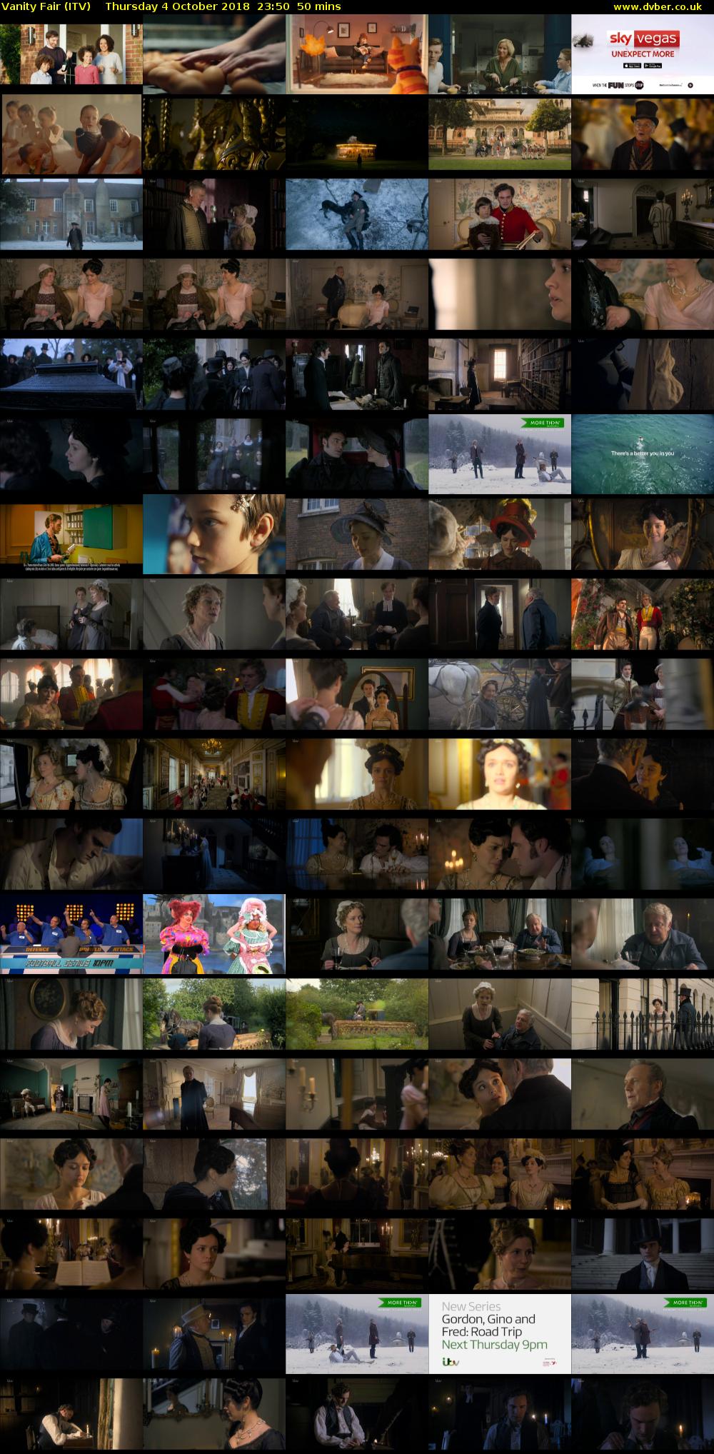 Vanity Fair (ITV) Thursday 4 October 2018 23:50 - 00:40