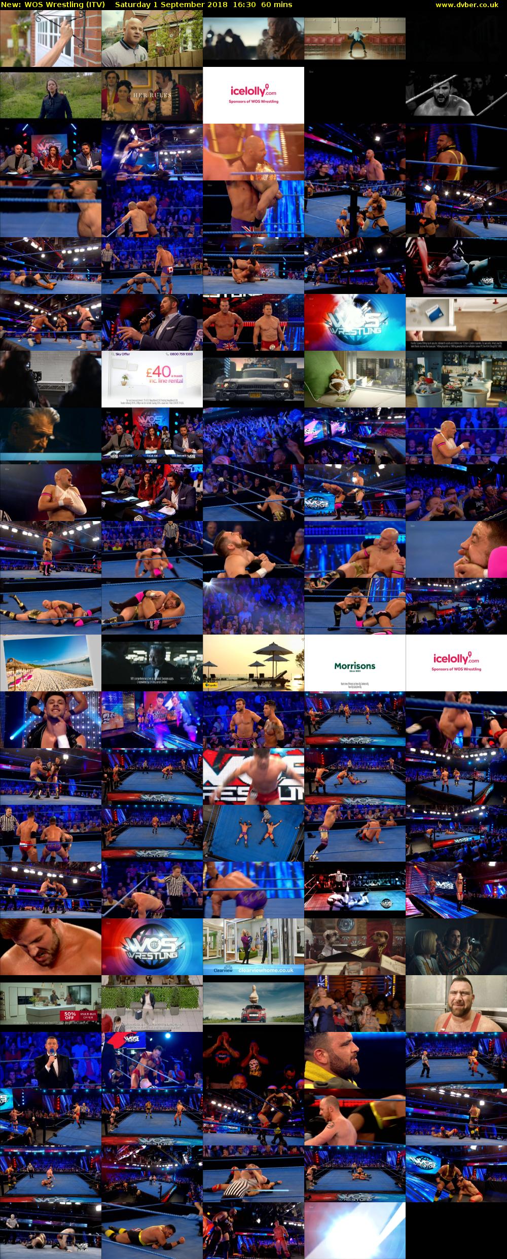 WOS Wrestling (ITV) Saturday 1 September 2018 16:30 - 17:30