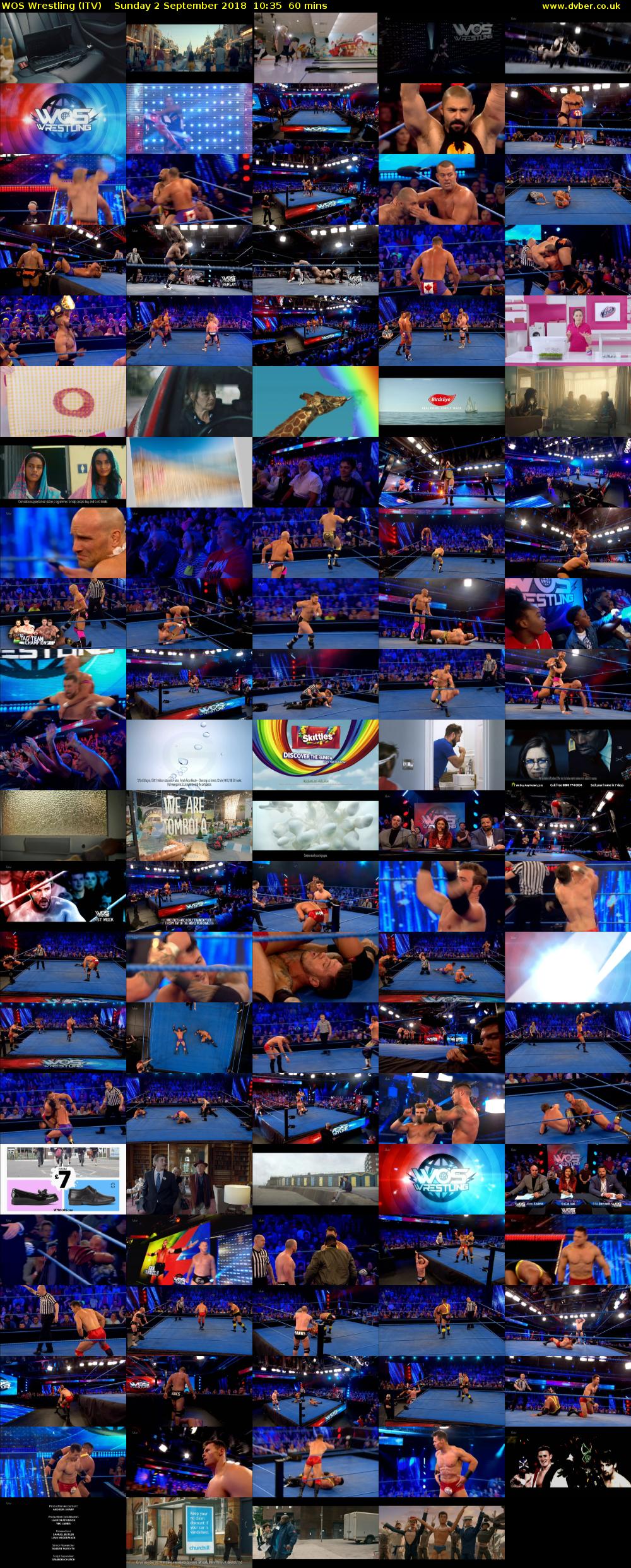 WOS Wrestling (ITV) Sunday 2 September 2018 10:35 - 11:35