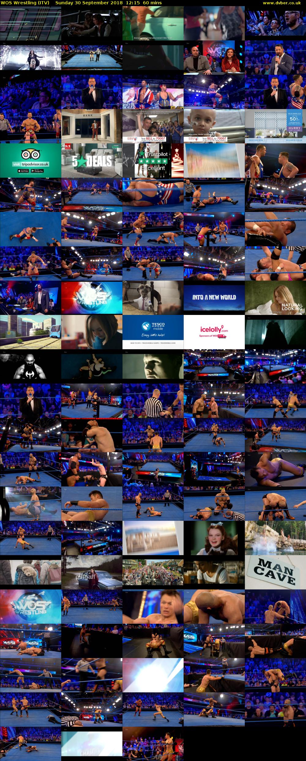 WOS Wrestling (ITV) Sunday 30 September 2018 12:15 - 13:15