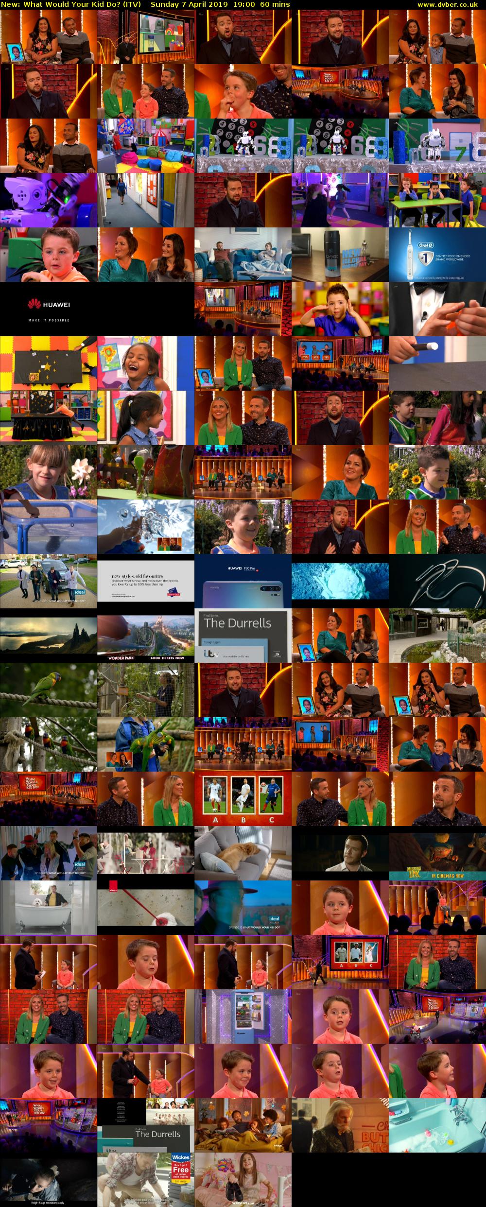 What Would Your Kid Do? (ITV) Sunday 7 April 2019 19:00 - 20:00