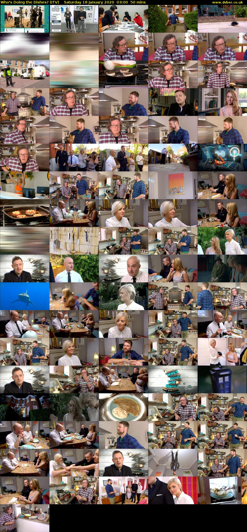 Who's Doing the Dishes? (ITV) Saturday 18 January 2020 03:00 - 03:50