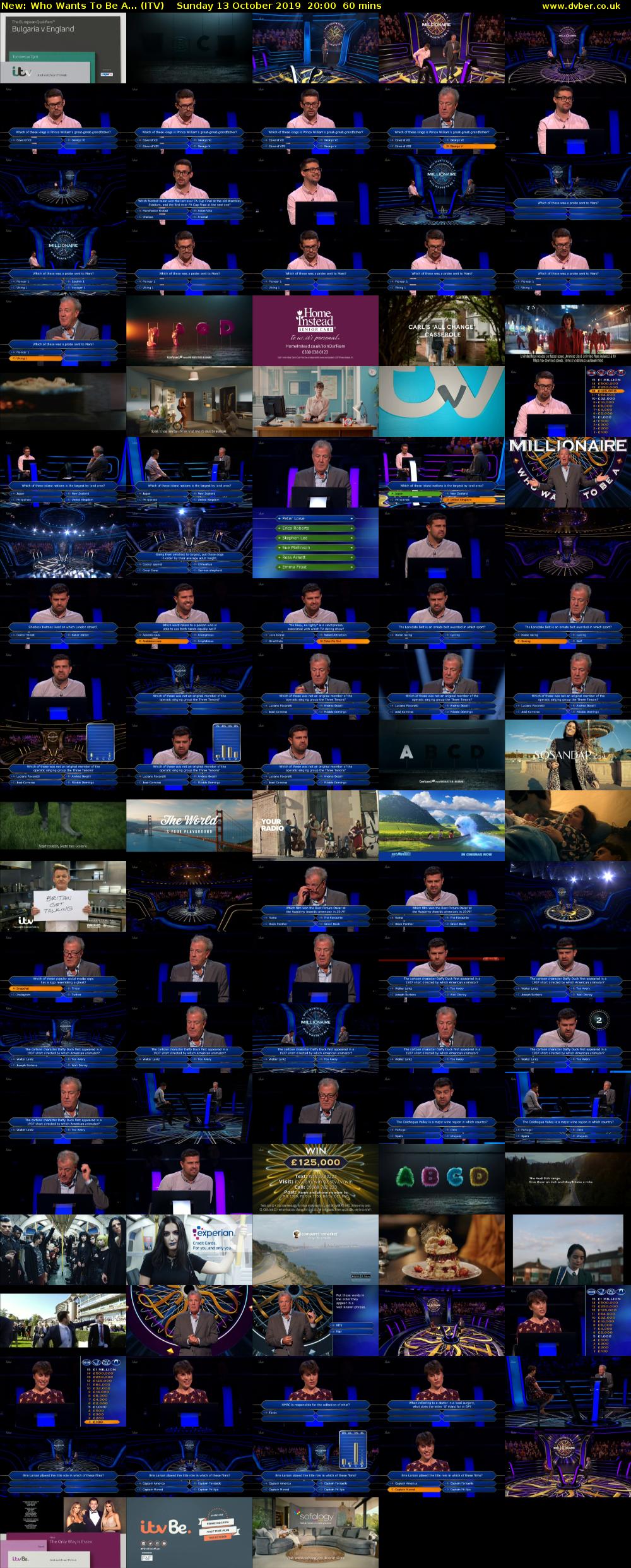 Who Wants To Be A... (ITV) Sunday 13 October 2019 20:00 - 21:00