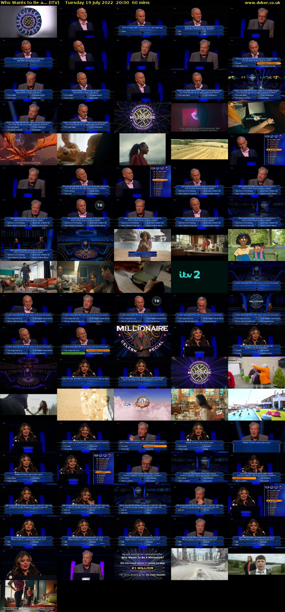 Who Wants To Be A... (ITV) Tuesday 19 July 2022 20:00 - 21:00