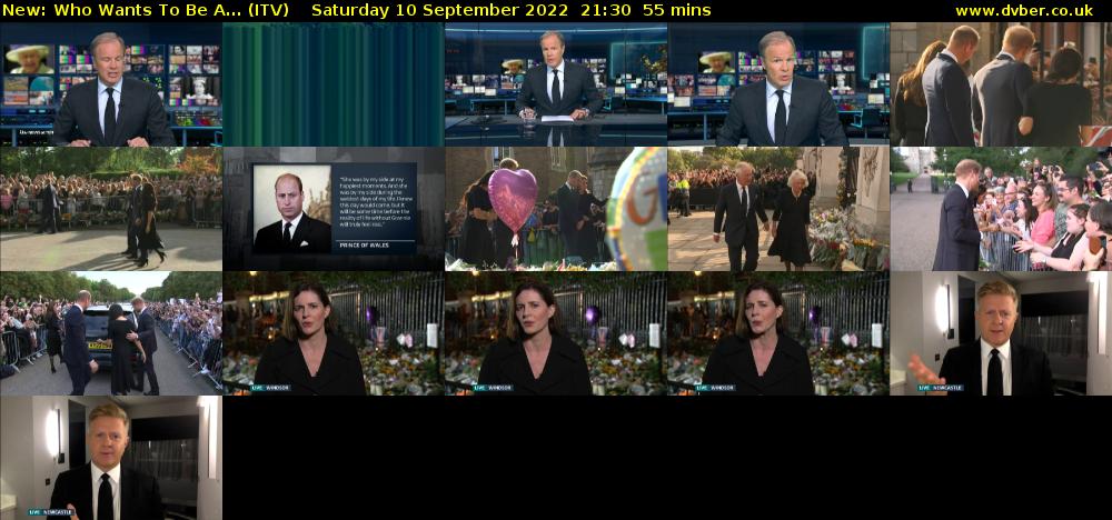 Who Wants To Be A... (ITV) Saturday 10 September 2022 21:30 - 22:25