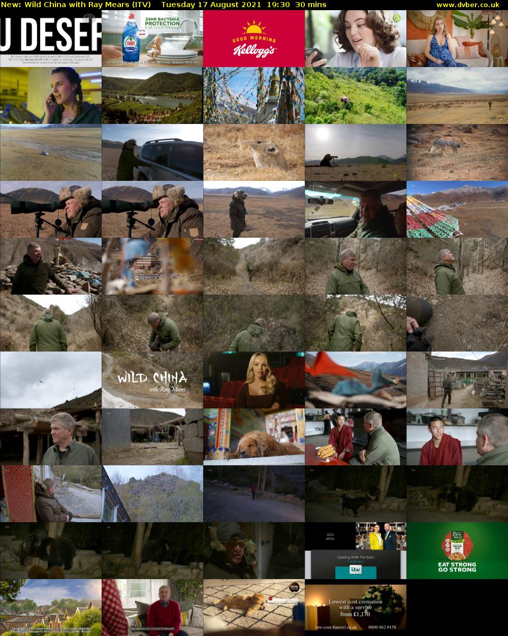 Wild China with Ray Mears (ITV) Tuesday 17 August 2021 19:30 - 20:00