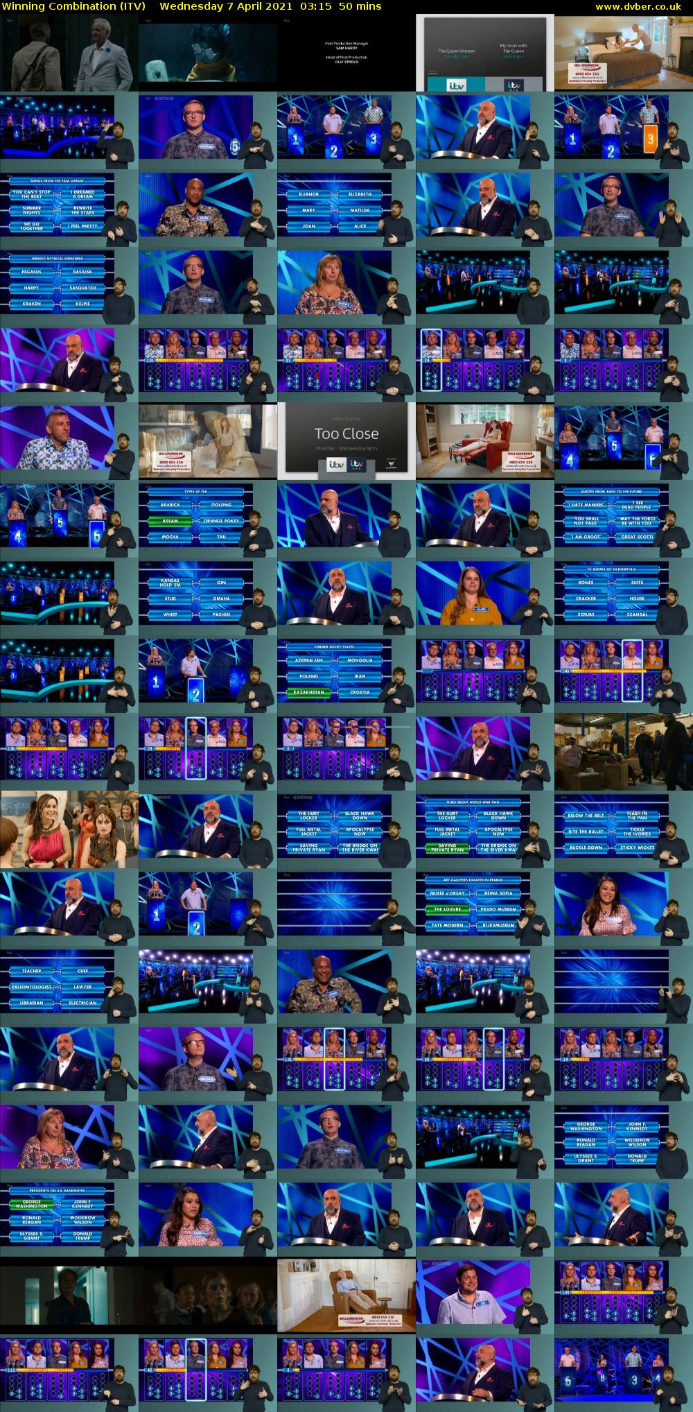 Winning Combination (ITV) Wednesday 7 April 2021 03:15 - 04:05
