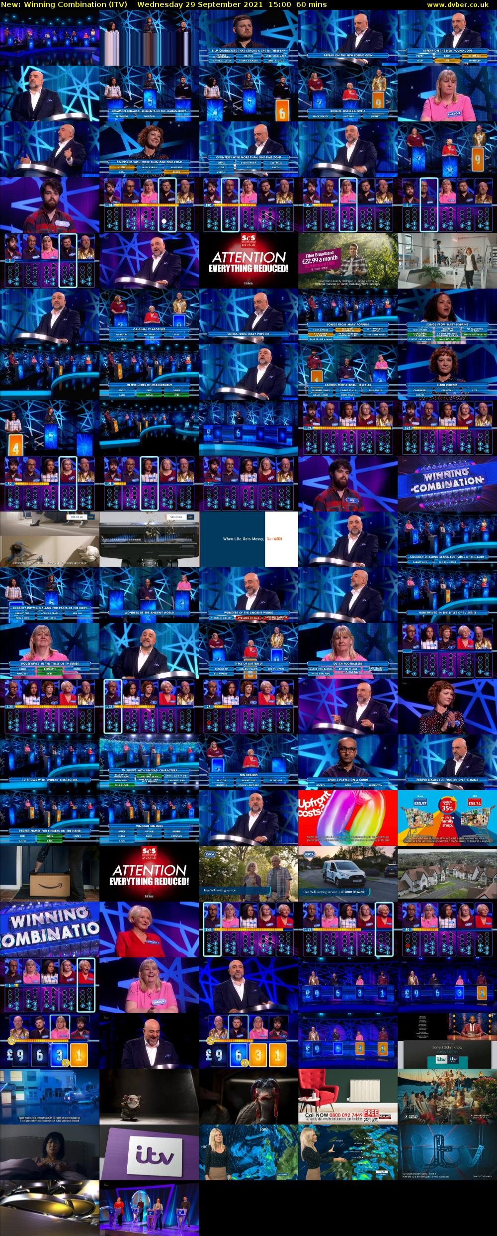 Winning Combination (ITV) Wednesday 29 September 2021 15:00 - 16:00