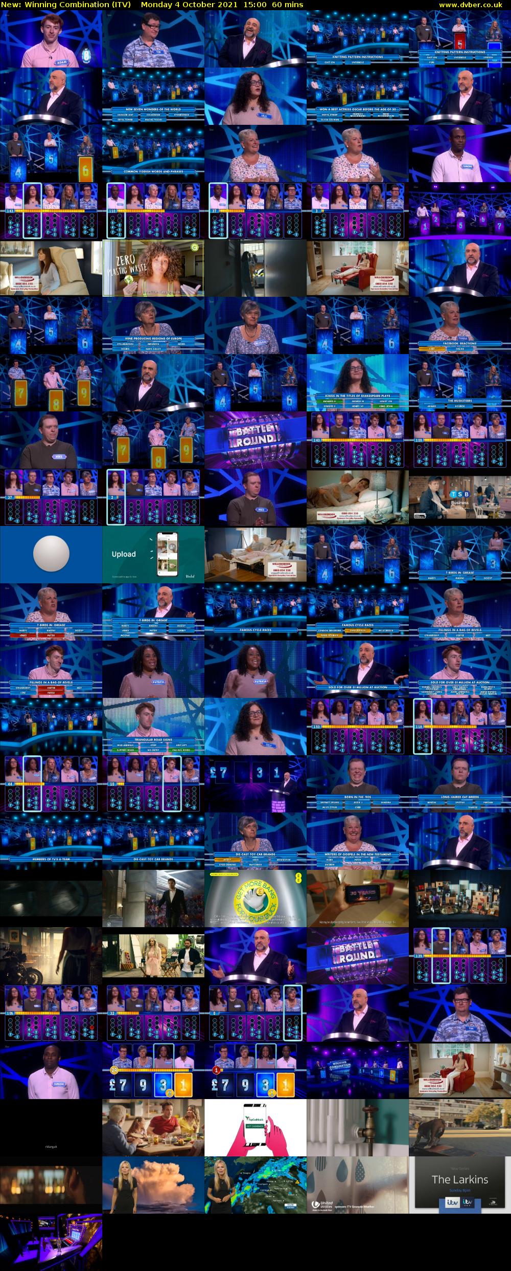 Winning Combination (ITV) Monday 4 October 2021 15:00 - 16:00