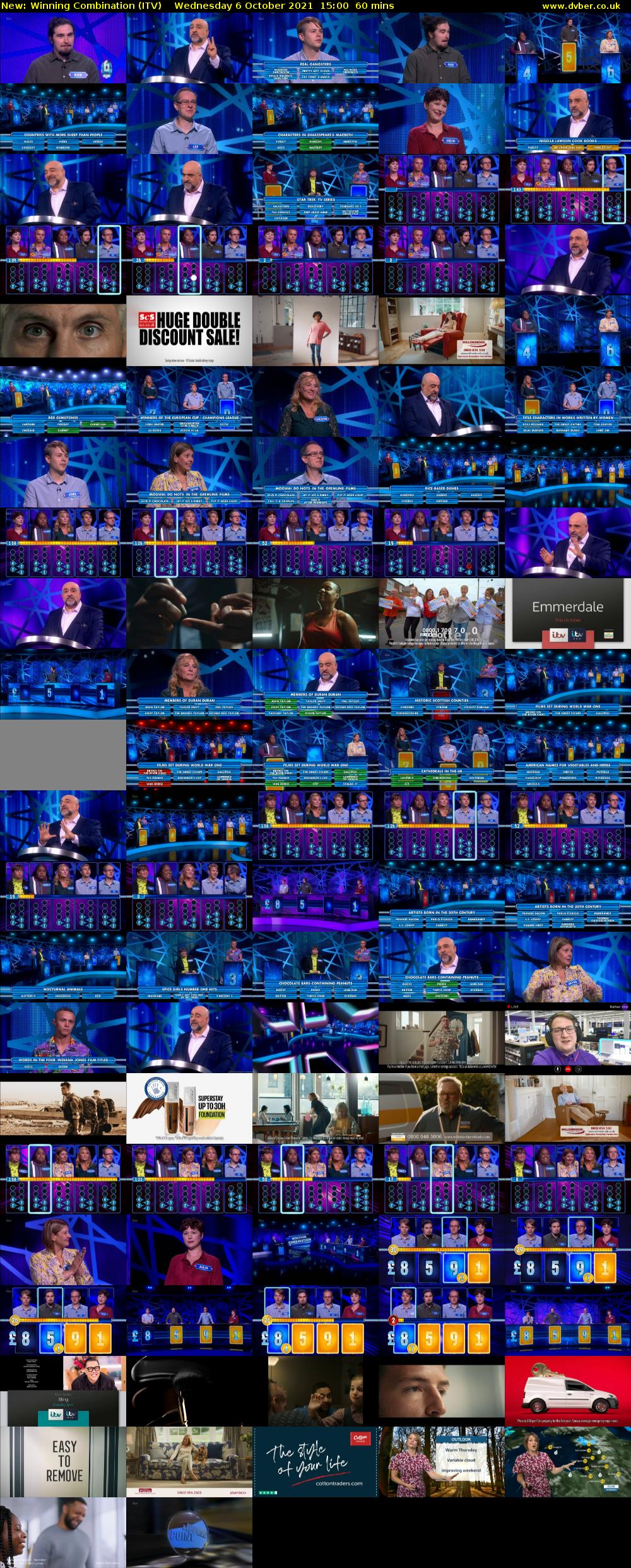 Winning Combination (ITV) Wednesday 6 October 2021 15:00 - 16:00