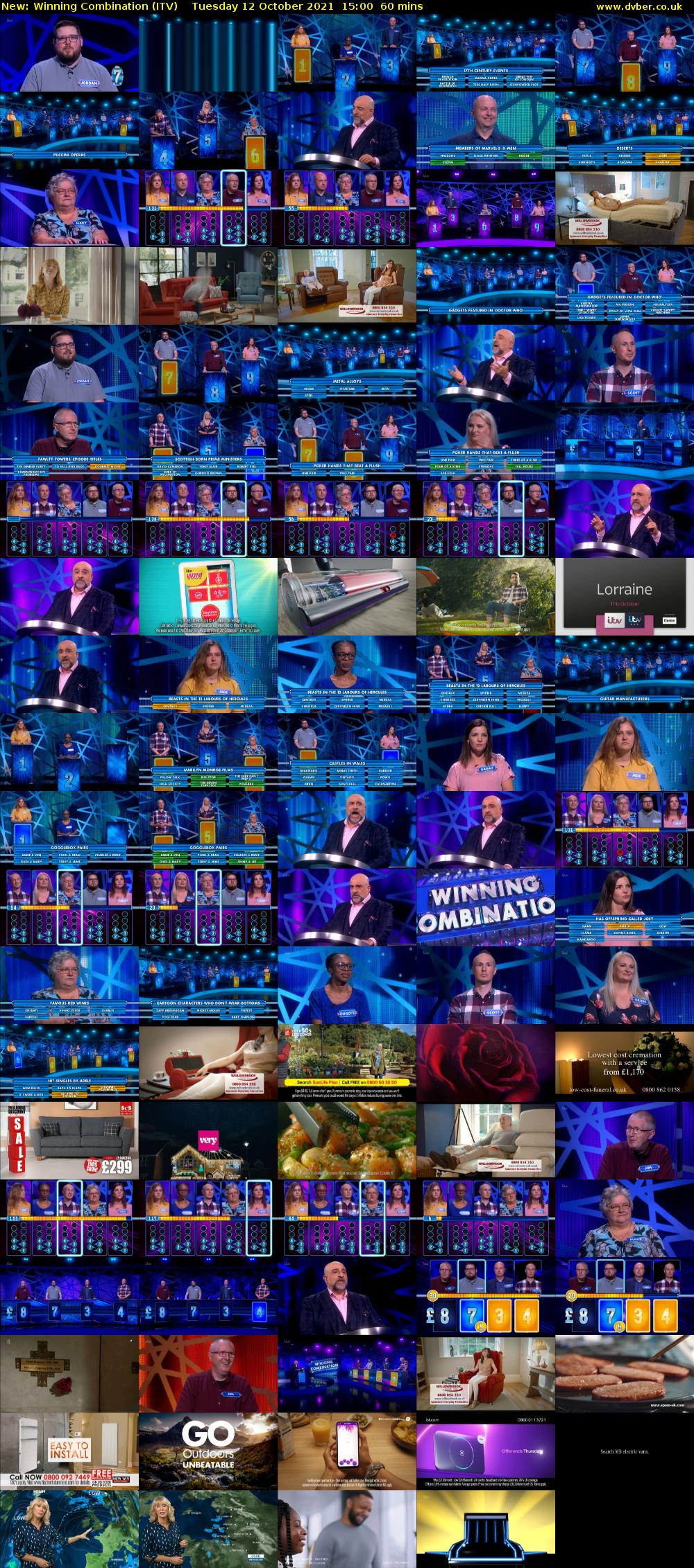 Winning Combination (ITV) Tuesday 12 October 2021 15:00 - 16:00