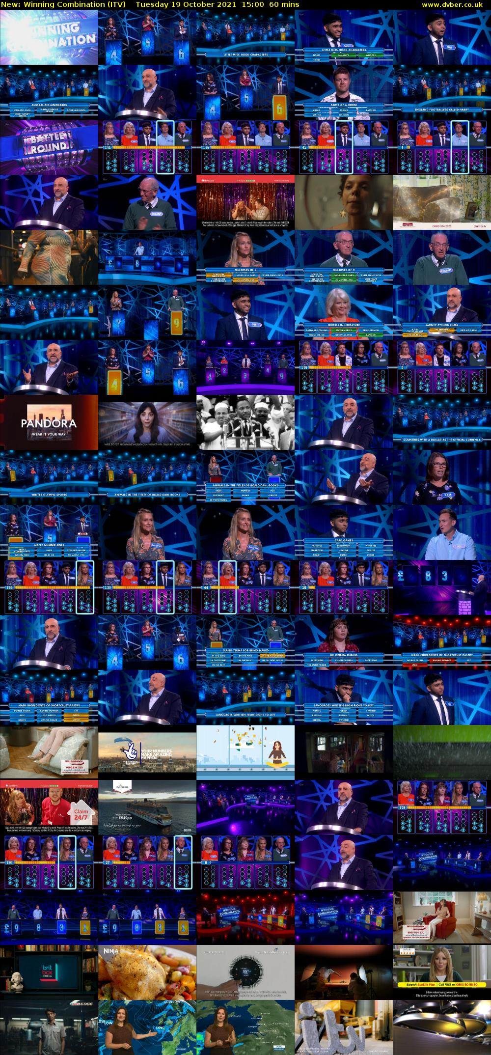 Winning Combination (ITV) Tuesday 19 October 2021 15:00 - 16:00