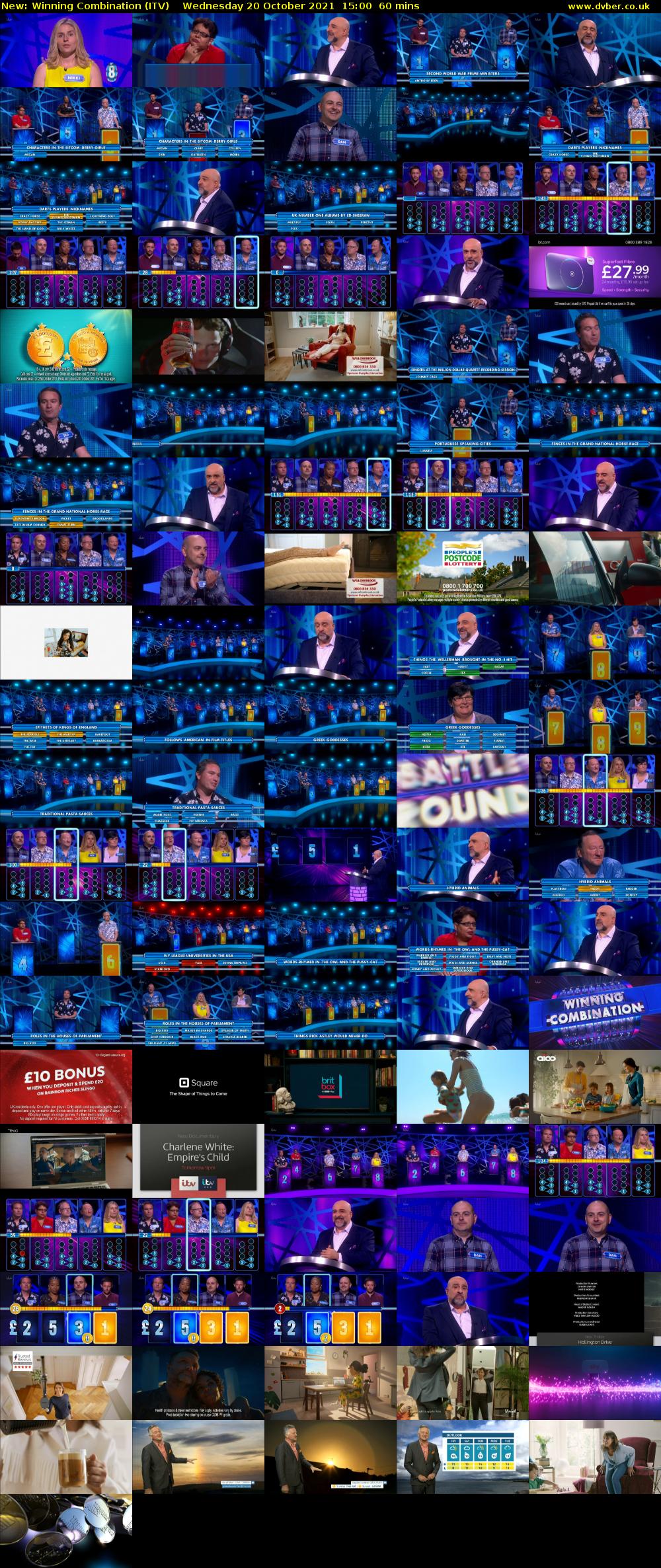 Winning Combination (ITV) Wednesday 20 October 2021 15:00 - 16:00