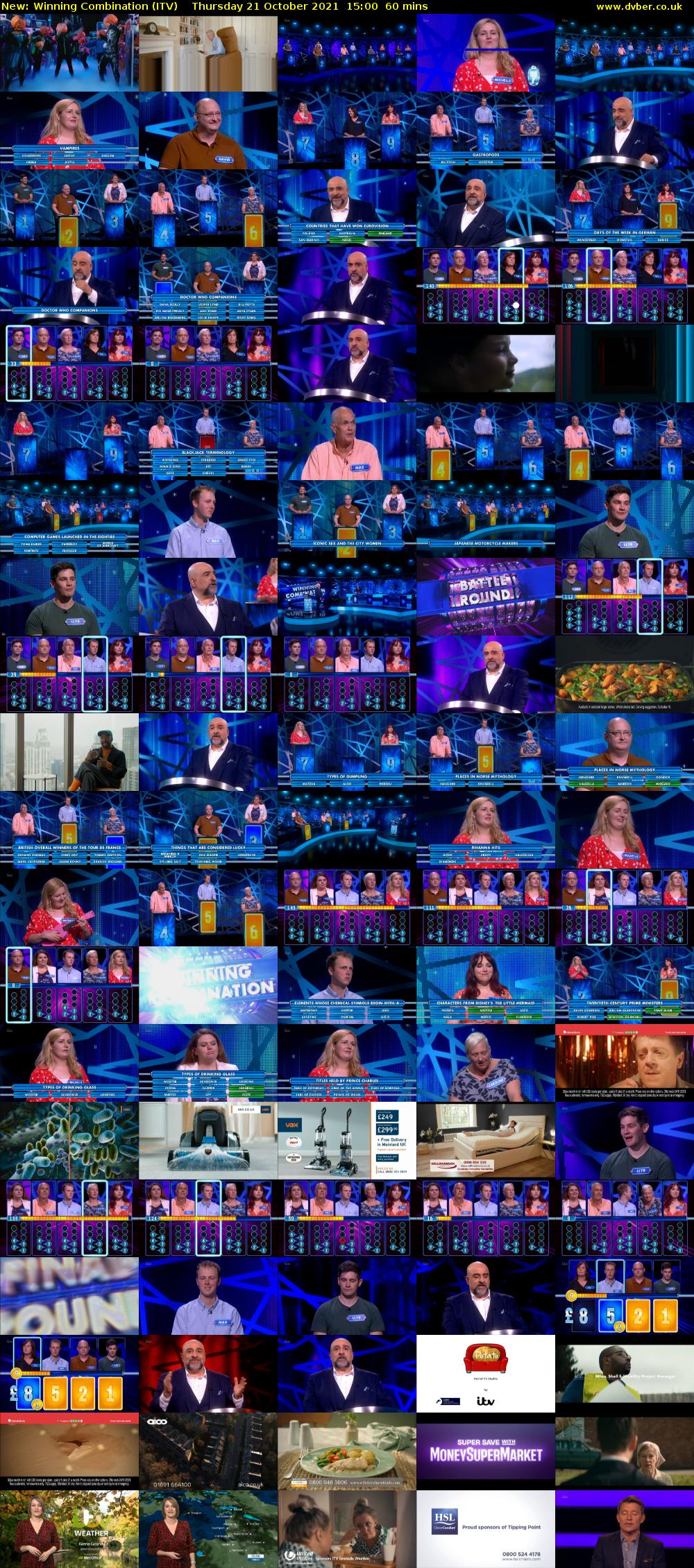 Winning Combination (ITV) Thursday 21 October 2021 15:00 - 16:00
