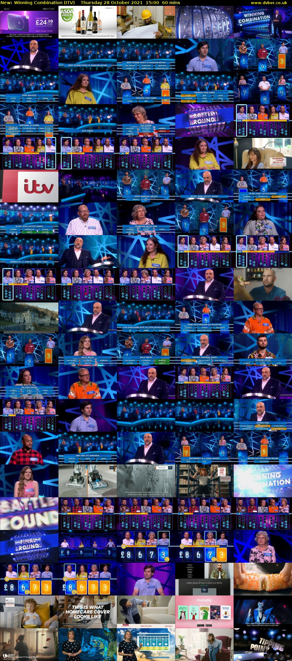 Winning Combination (ITV) Thursday 28 October 2021 15:00 - 16:00