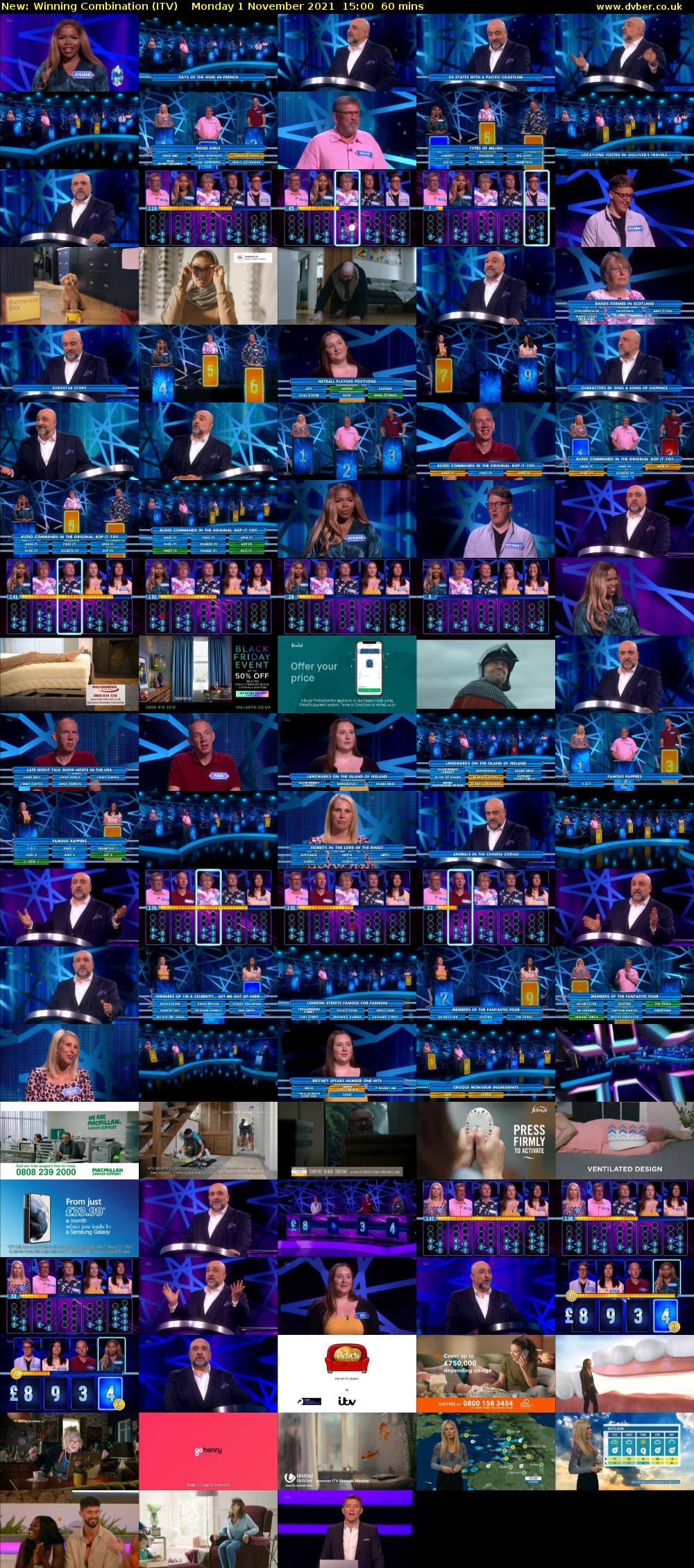 Winning Combination (ITV) Monday 1 November 2021 15:00 - 16:00