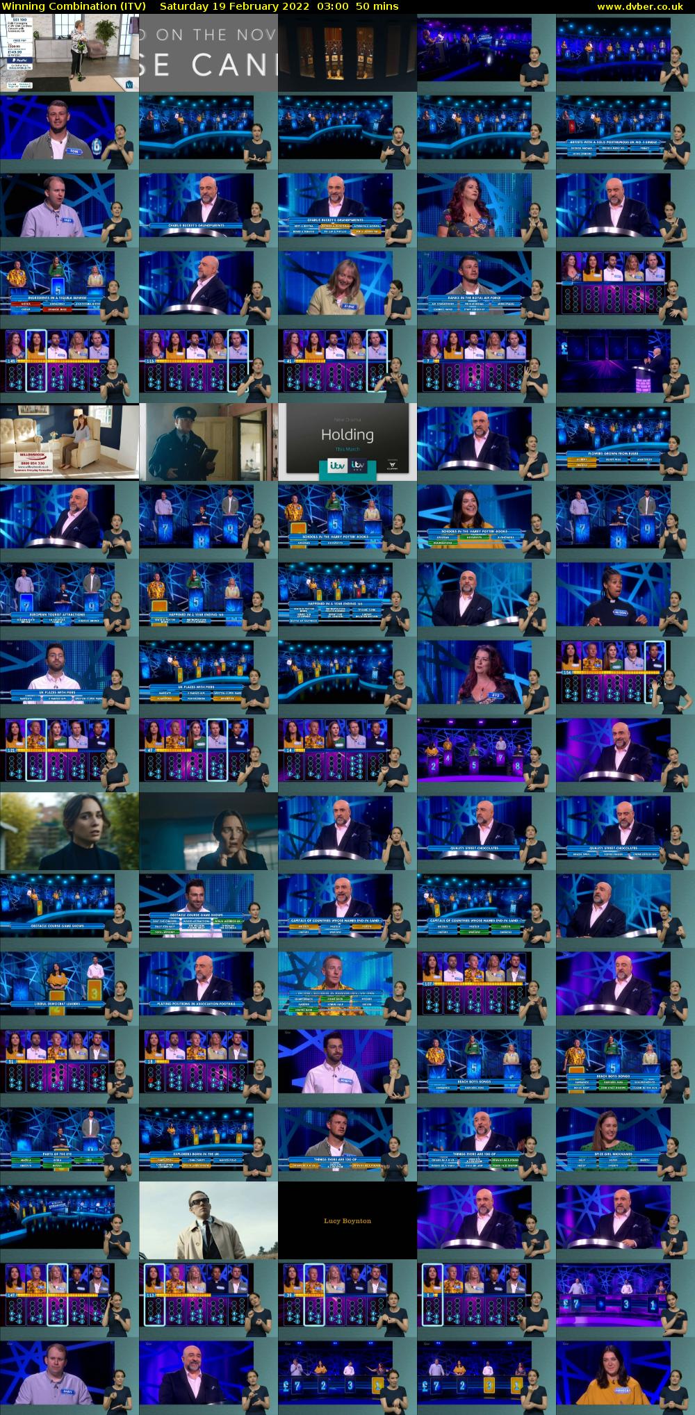 Winning Combination (ITV) Saturday 19 February 2022 03:00 - 03:50