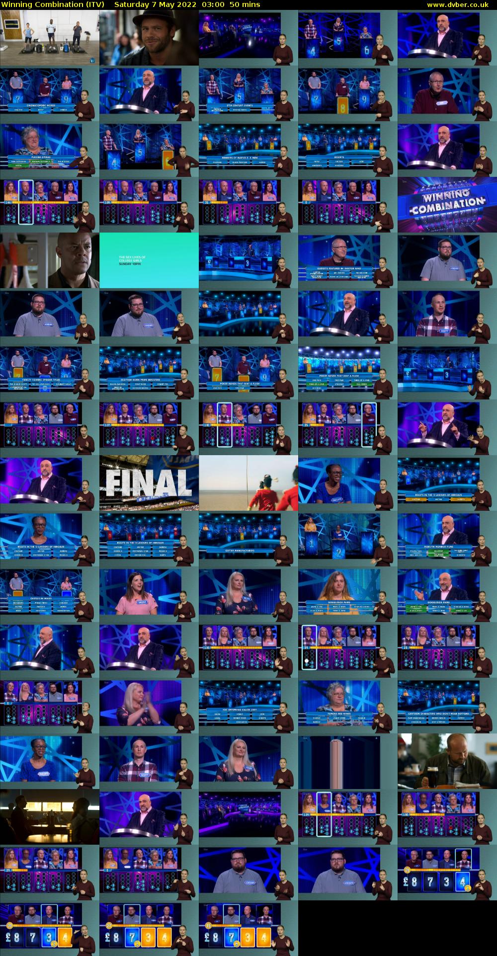 Winning Combination (ITV) Saturday 7 May 2022 03:00 - 03:50