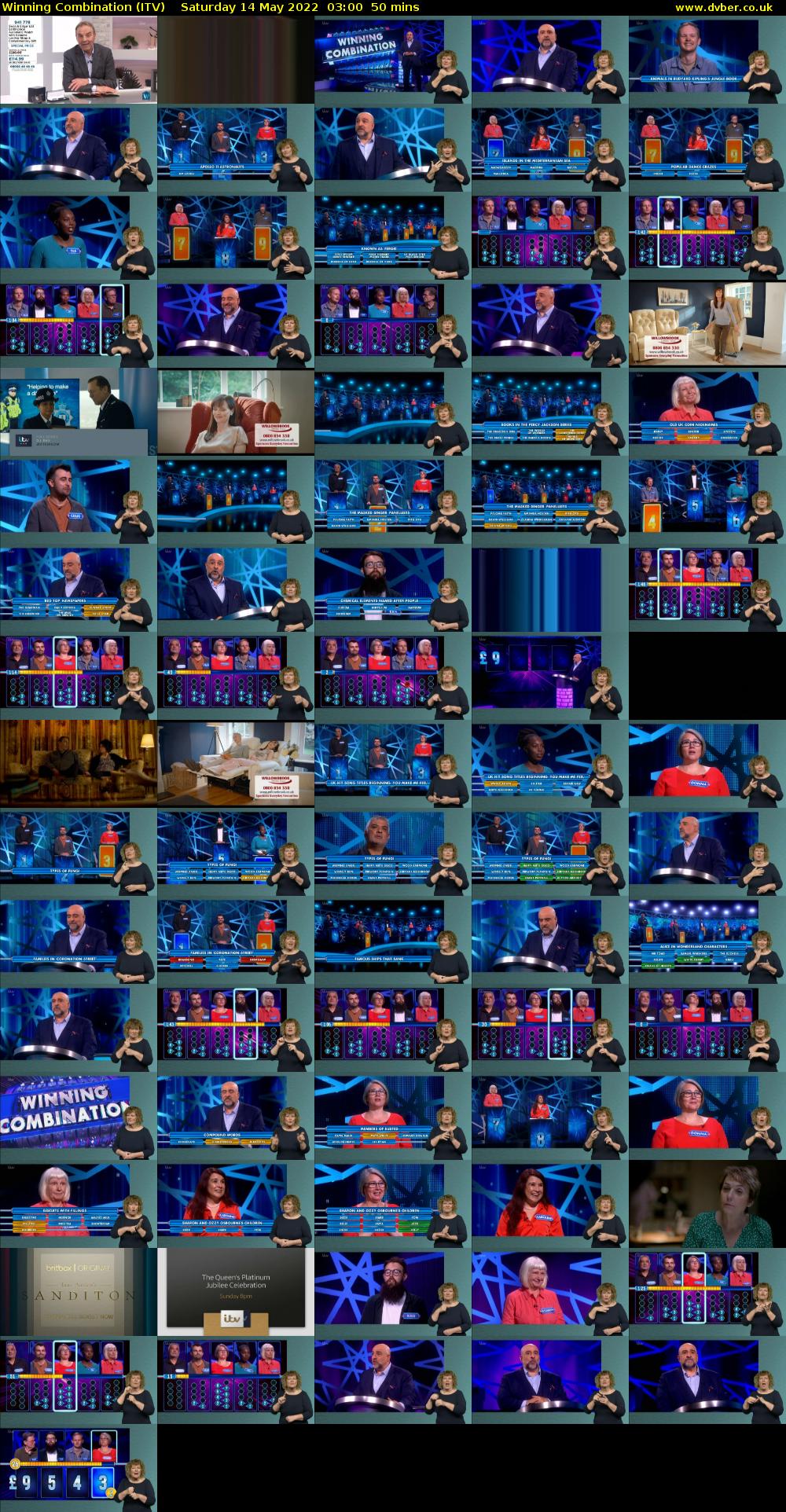Winning Combination (ITV) Saturday 14 May 2022 03:00 - 03:50