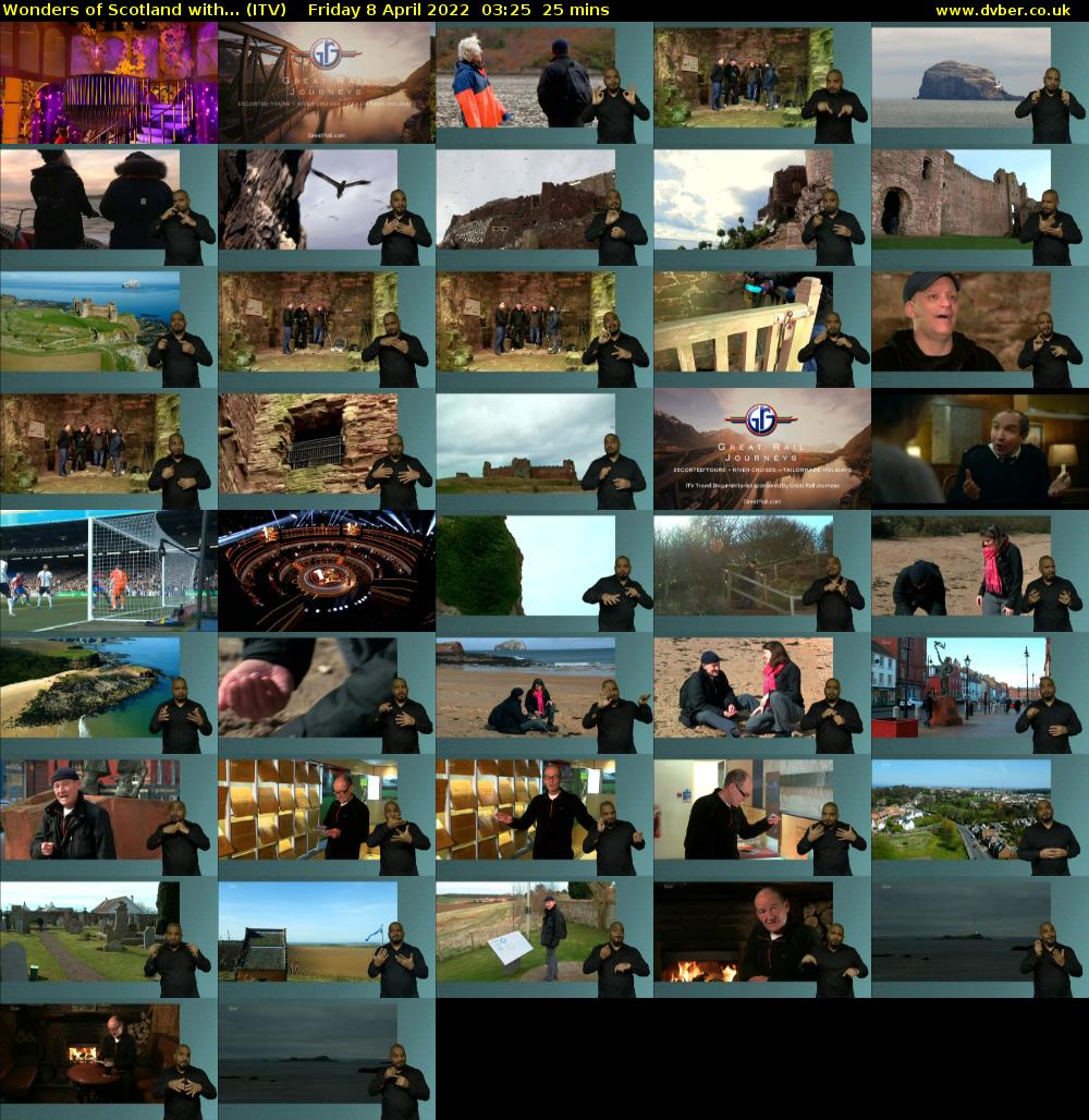 Wonders of Scotland with... (ITV) Friday 8 April 2022 03:25 - 03:50