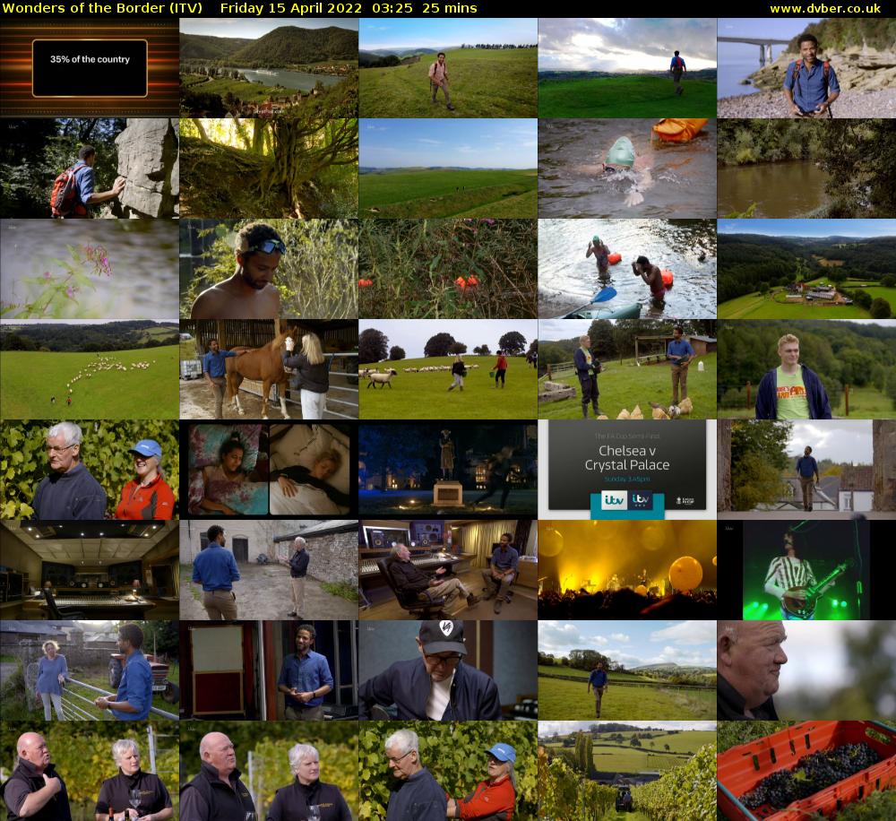 Wonders of the Border (ITV) Friday 15 April 2022 03:25 - 03:50