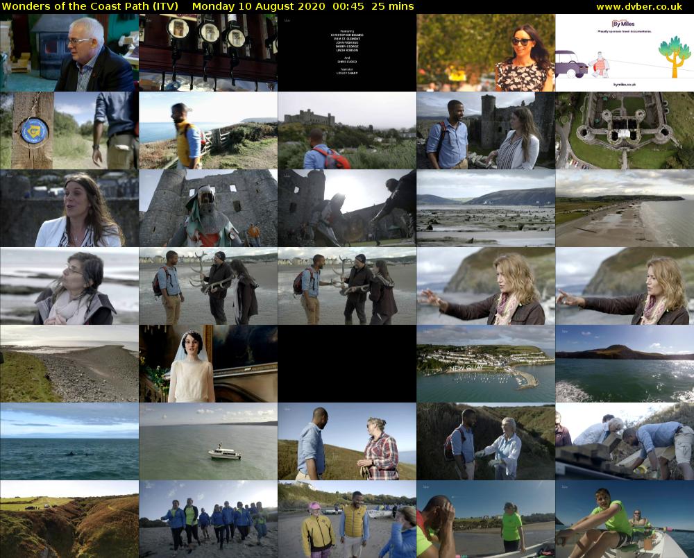 Wonders of the Coast Path (ITV) Monday 10 August 2020 00:45 - 01:10