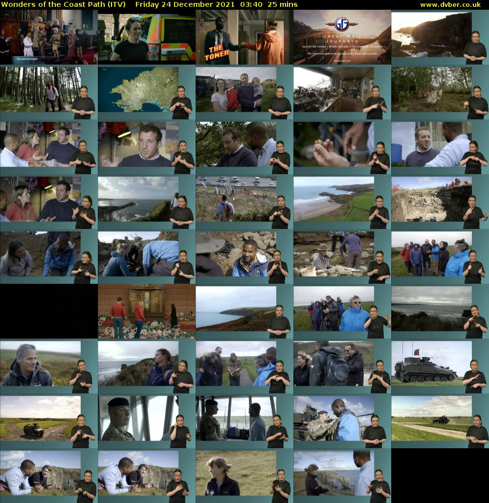 Wonders of the Coast Path (ITV) Friday 24 December 2021 03:40 - 04:05