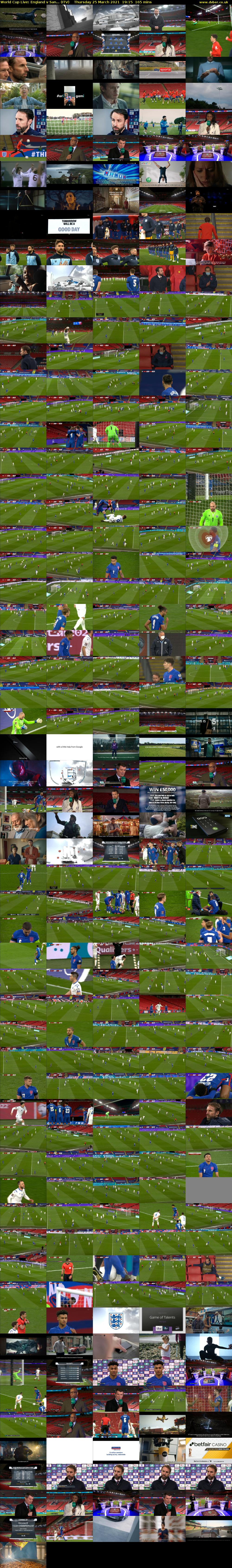 World Cup Live: England v San... (ITV) Thursday 25 March 2021 19:15 - 22:00