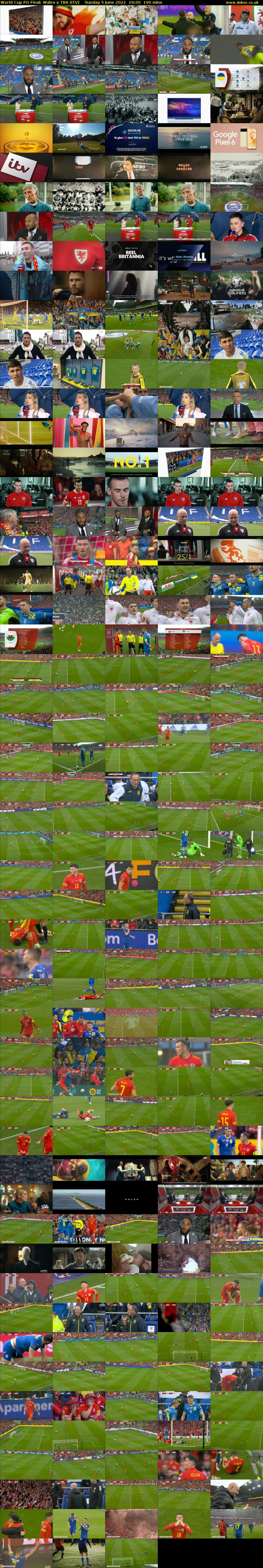 World Cup PO Final: Wales v TBA (ITV) Sunday 5 June 2022 16:00 - 19:10