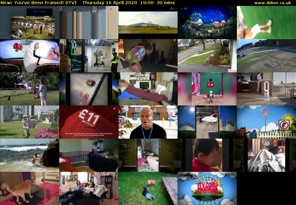 You've Been Framed! (ITV) Thursday 16 April 2020 19:00 - 19:30