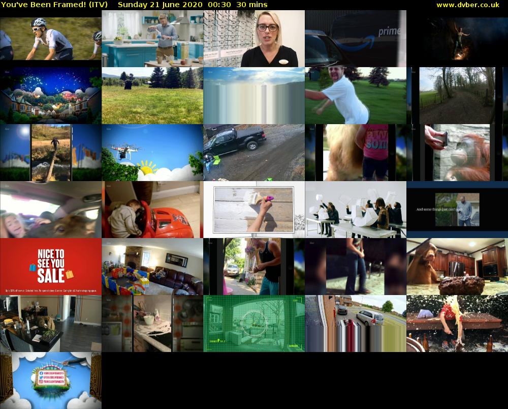 You've Been Framed! (ITV) Sunday 21 June 2020 00:30 - 01:00