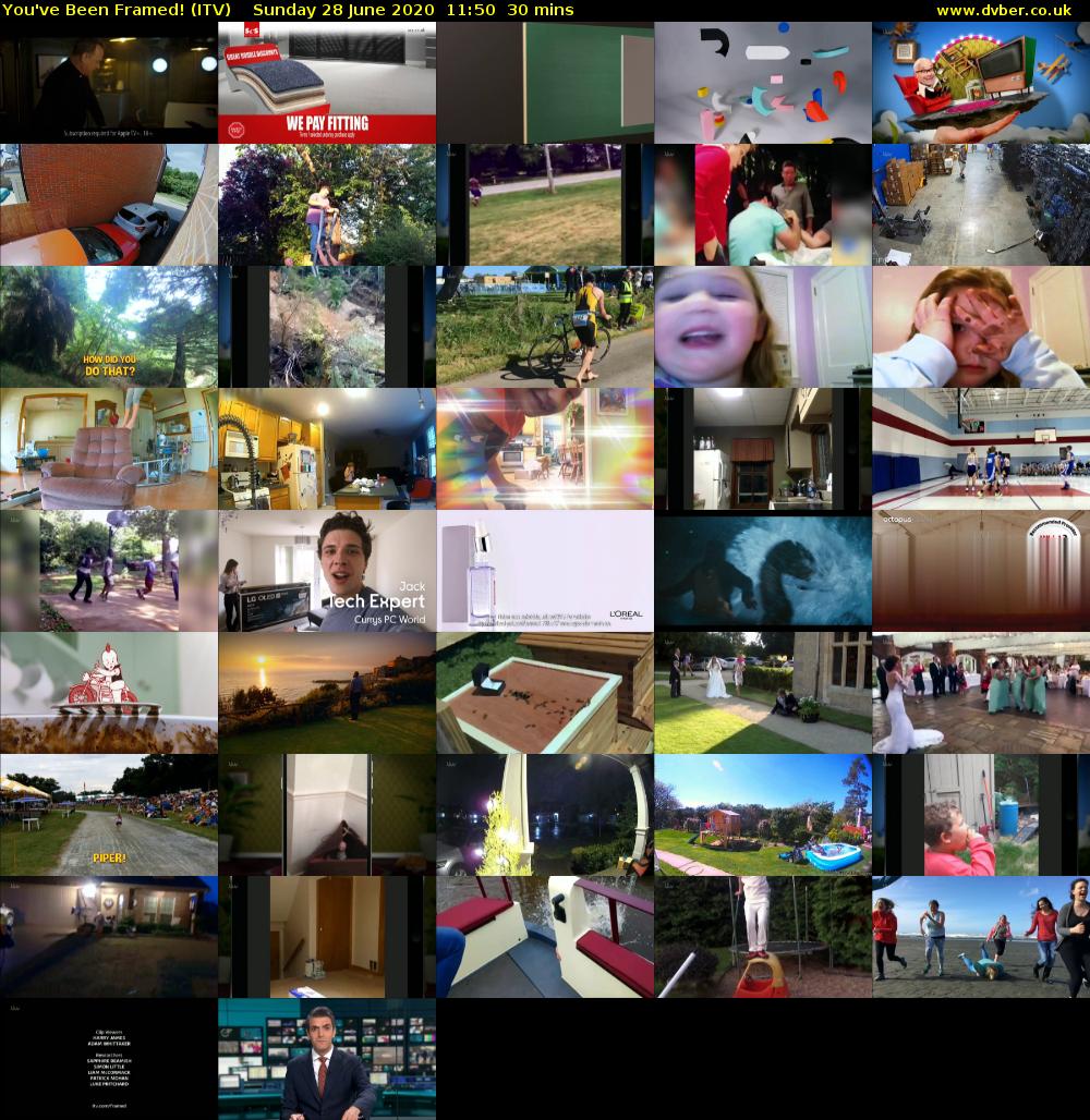 You've Been Framed! (ITV) Sunday 28 June 2020 11:50 - 12:20