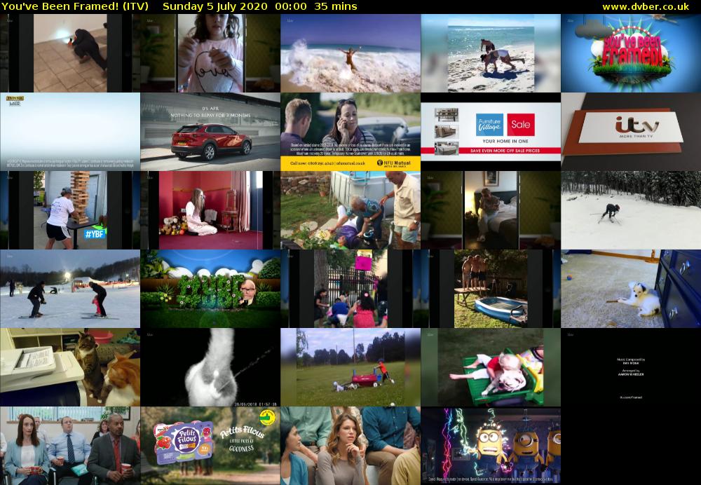 You've Been Framed! (ITV) Sunday 5 July 2020 00:00 - 00:35
