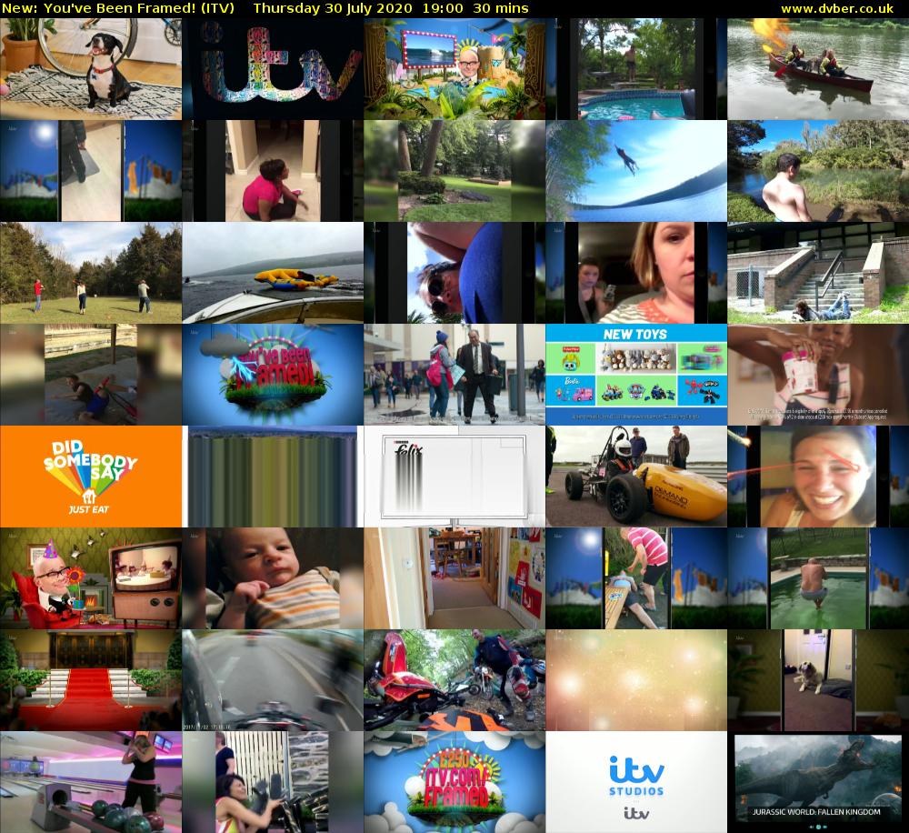 You've Been Framed! (ITV) Thursday 30 July 2020 19:00 - 19:30