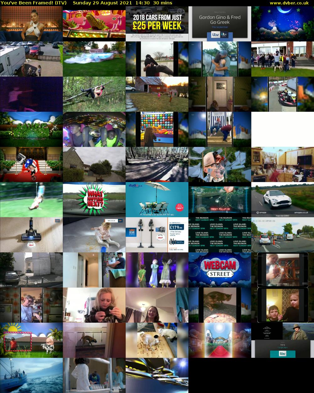 You've Been Framed! (ITV) Sunday 29 August 2021 14:30 - 15:00