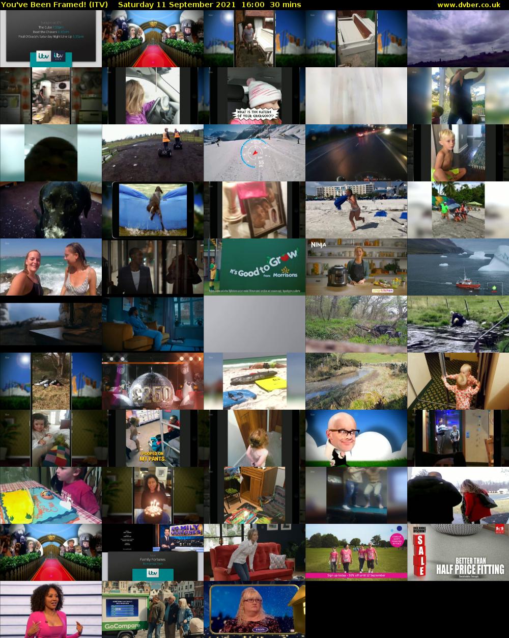 You've Been Framed! (ITV) Saturday 11 September 2021 16:00 - 16:30