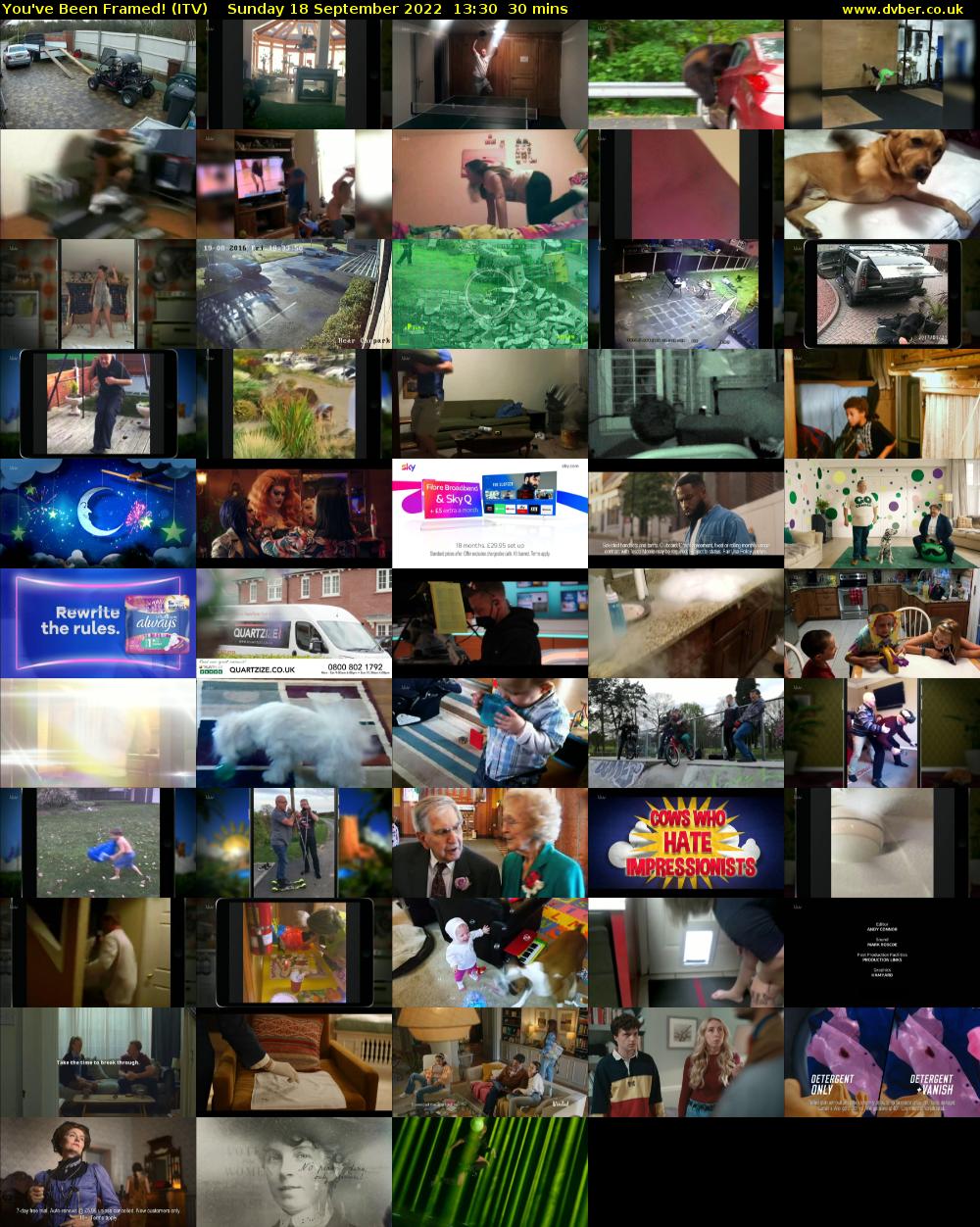 You've Been Framed! (ITV) Sunday 18 September 2022 13:30 - 14:00