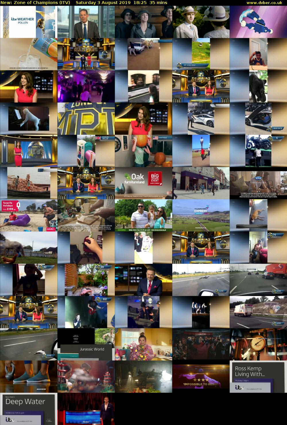 Zone of Champions (ITV) Saturday 3 August 2019 18:25 - 19:00