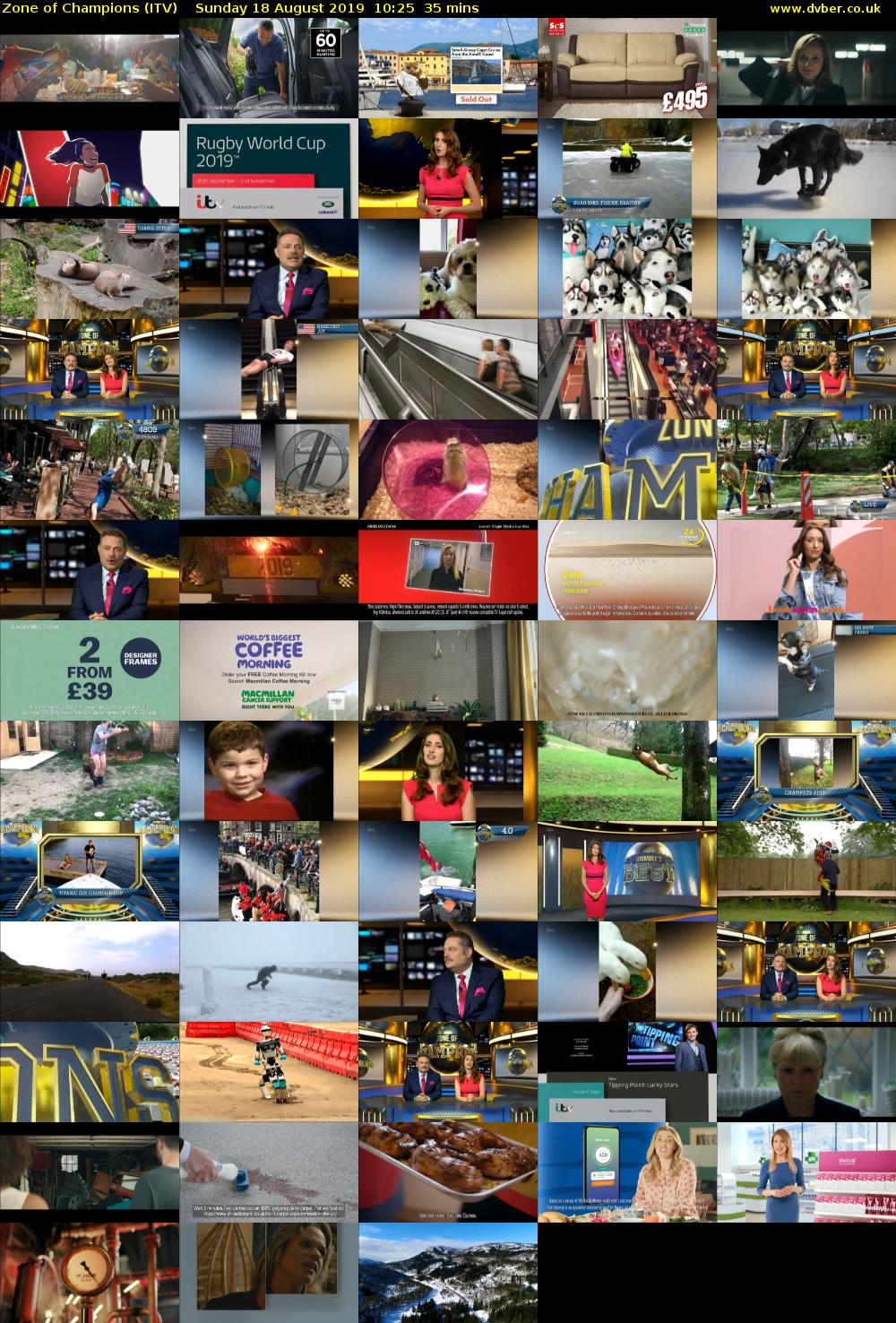 Zone of Champions (ITV) Sunday 18 August 2019 10:25 - 11:00