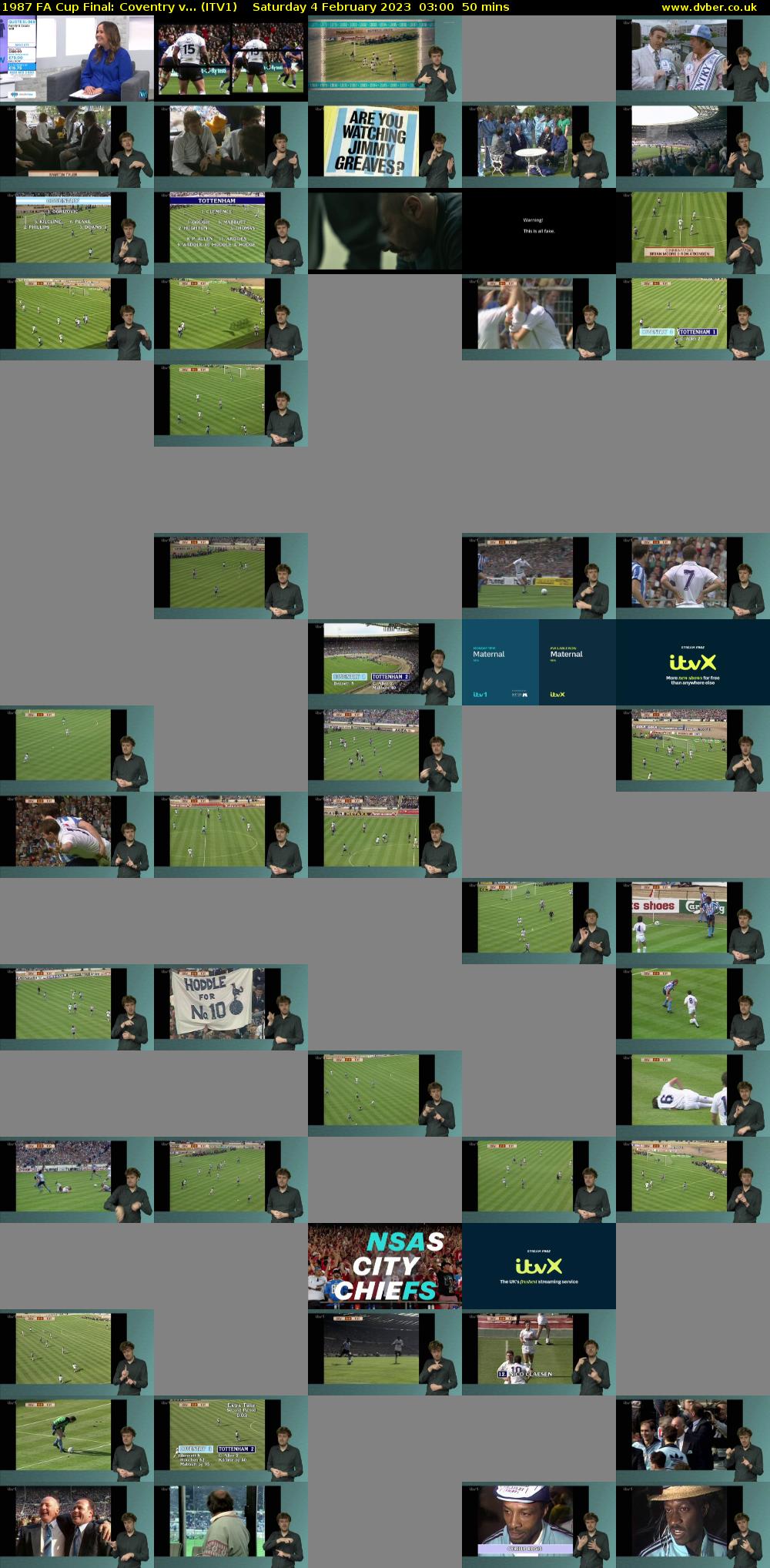 1987 FA Cup Final: Coventry v... (ITV1) Saturday 4 February 2023 03:00 - 03:50