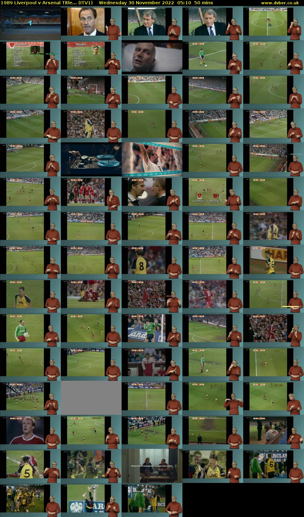 1989 Liverpool v Arsenal Title... (ITV1) Wednesday 30 November 2022 05:10 - 06:00