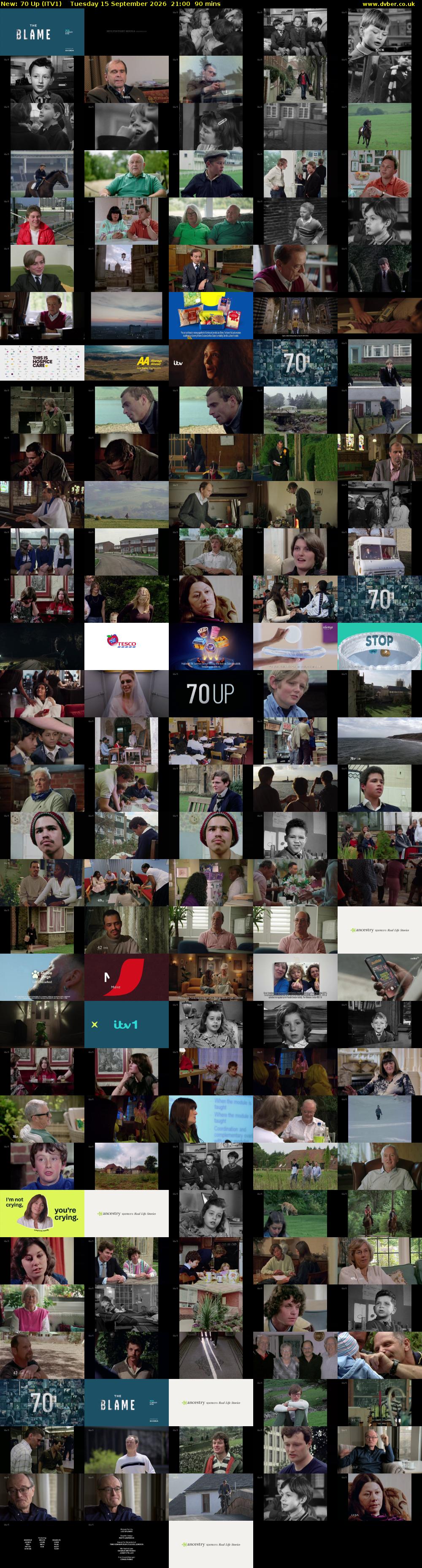 70 Up (ITV1) Tuesday 15 September 2026 21:00 - 22:30