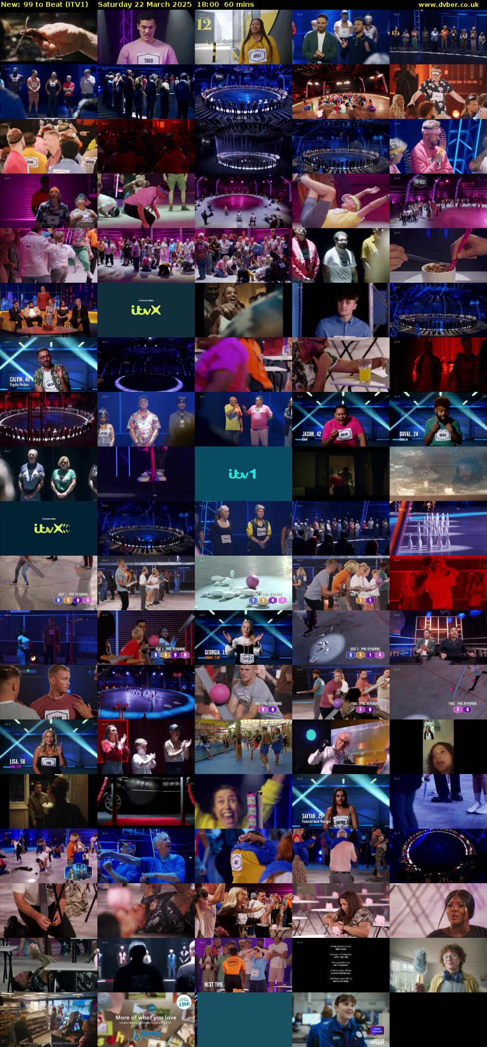 99 to Beat (ITV1) Saturday 22 March 2025 18:00 - 19:00
