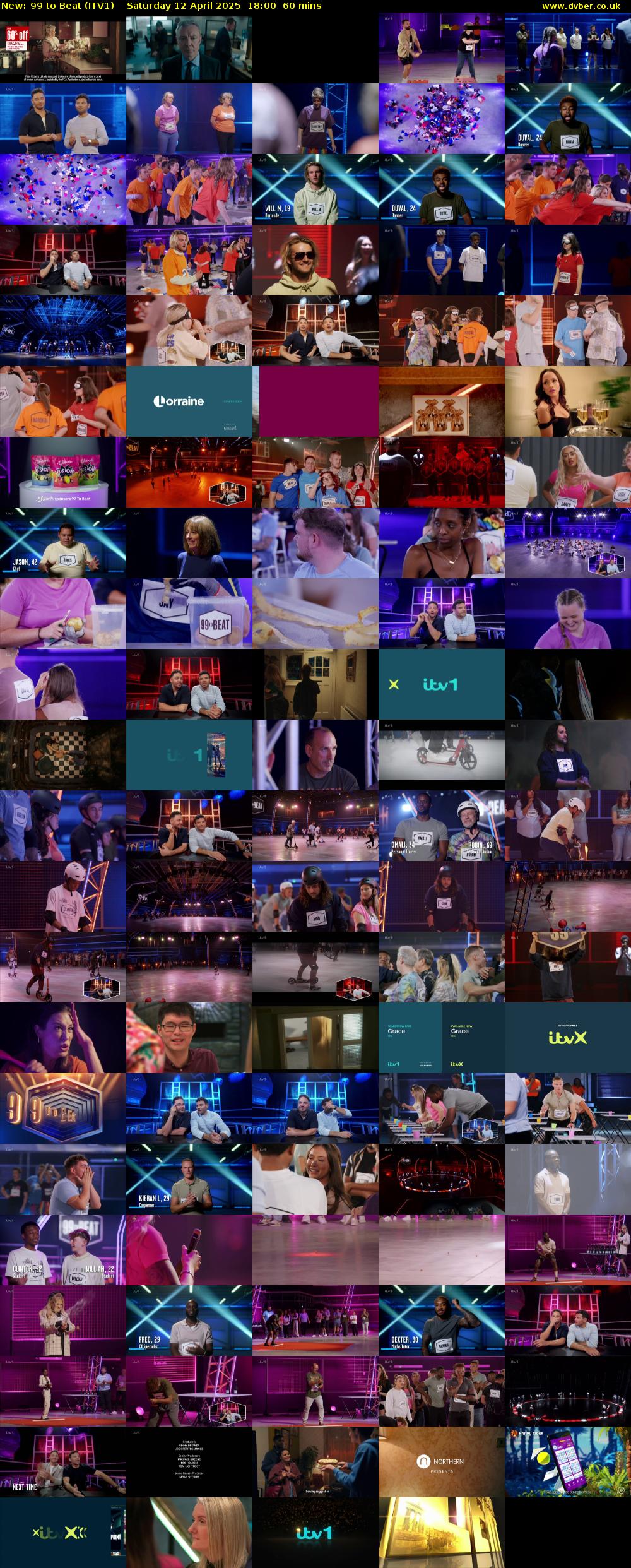 99 to Beat (ITV1) Saturday 12 April 2025 18:00 - 19:00