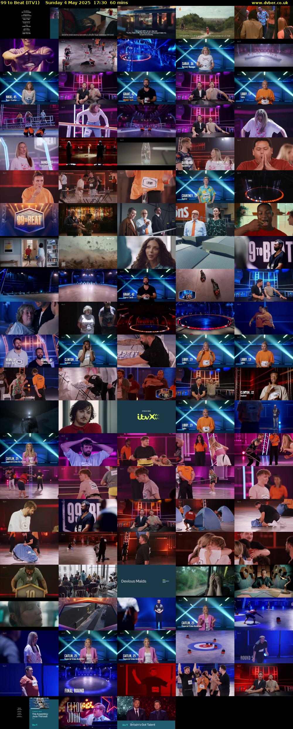 99 to Beat (ITV1) Sunday 4 May 2025 17:30 - 18:30