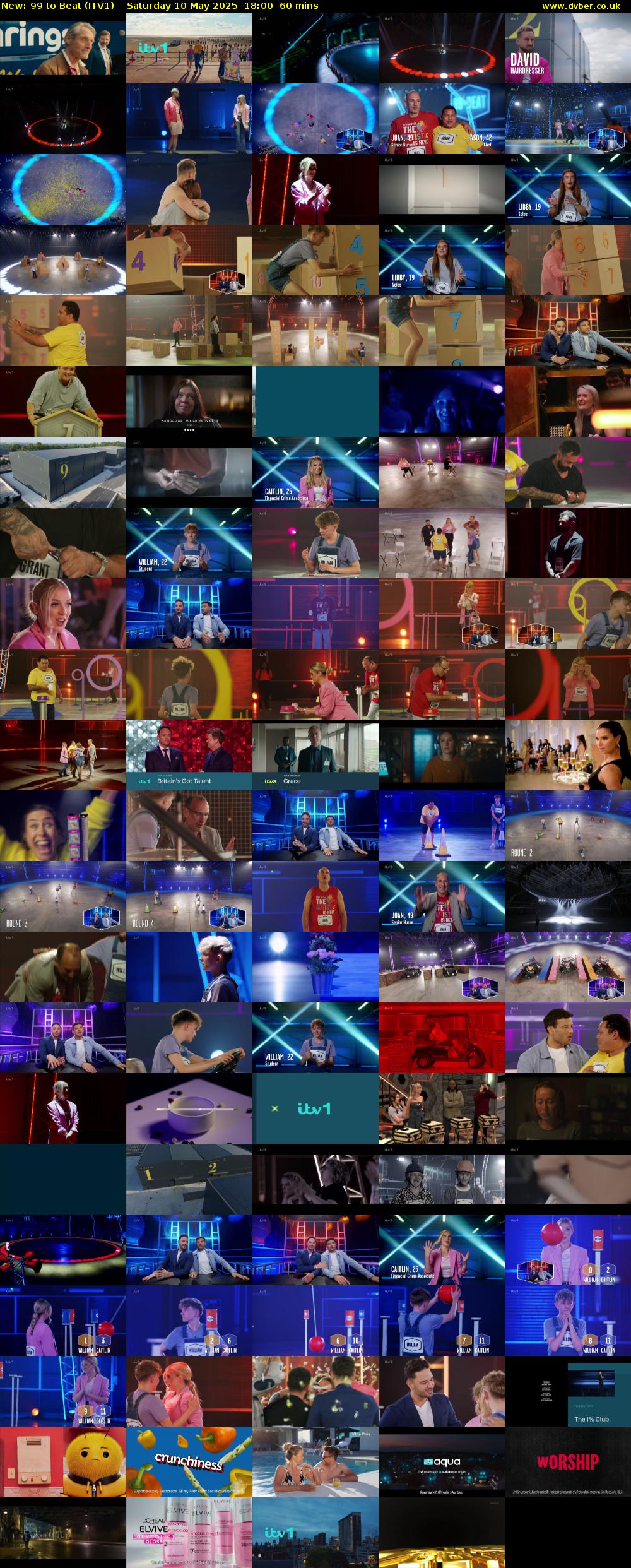 99 to Beat (ITV1) Saturday 10 May 2025 18:00 - 19:00